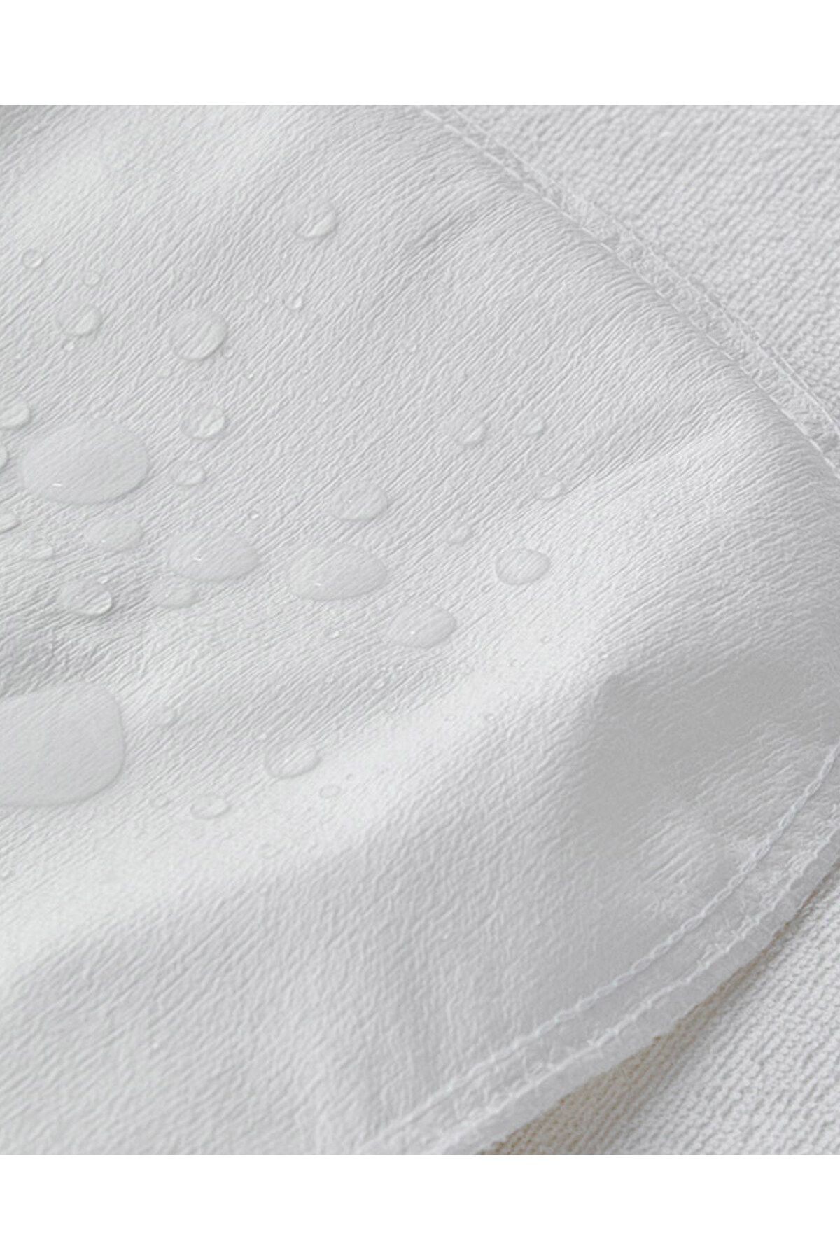 Comfort Pamuklu Sıvı Geçirmez Tek Kişilik Alez Beyaz