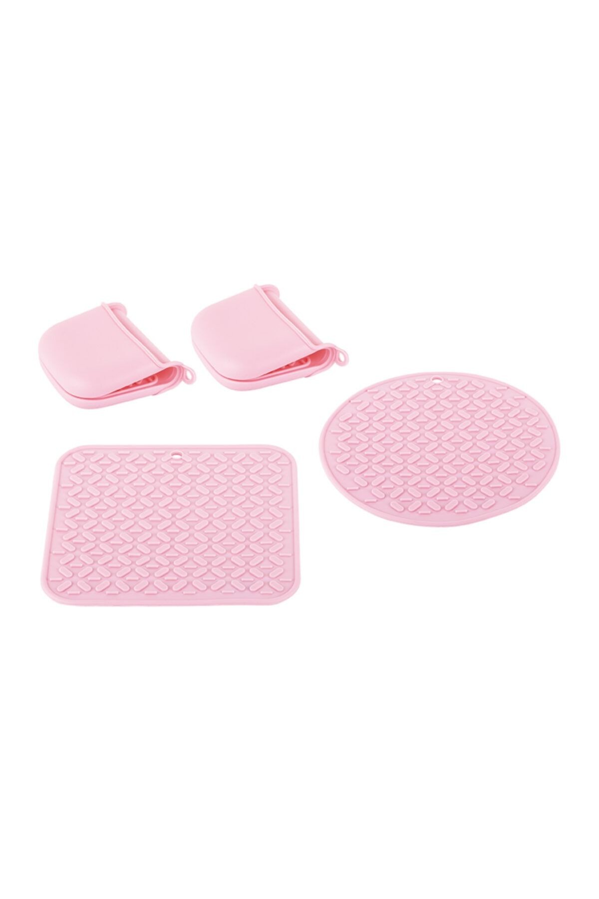 Silikon Açık Pembe 4 Parça Nihale Tutamaç Seti