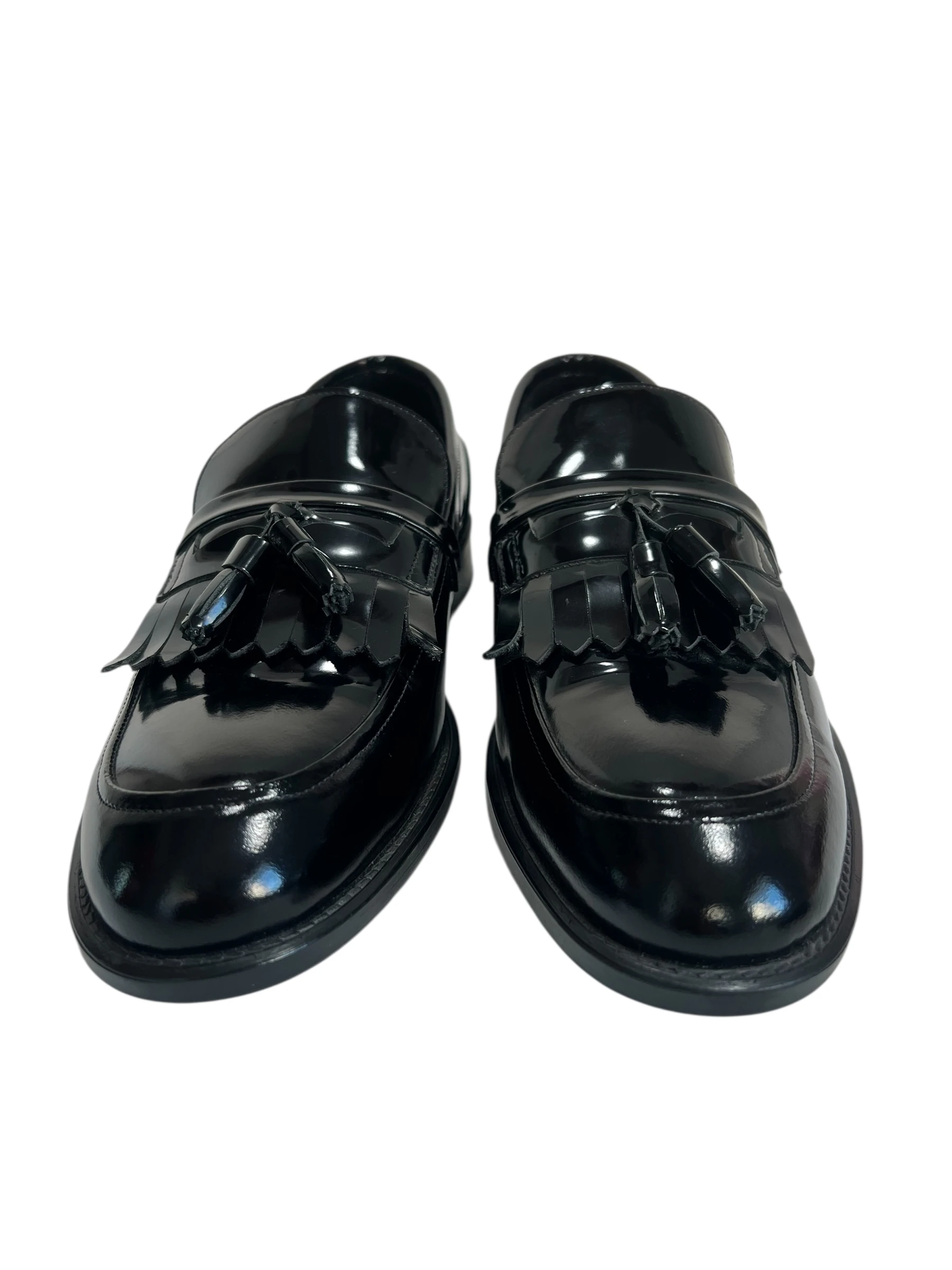 PÜSKÜLLÜ SİYAH RUGAN LOAFER