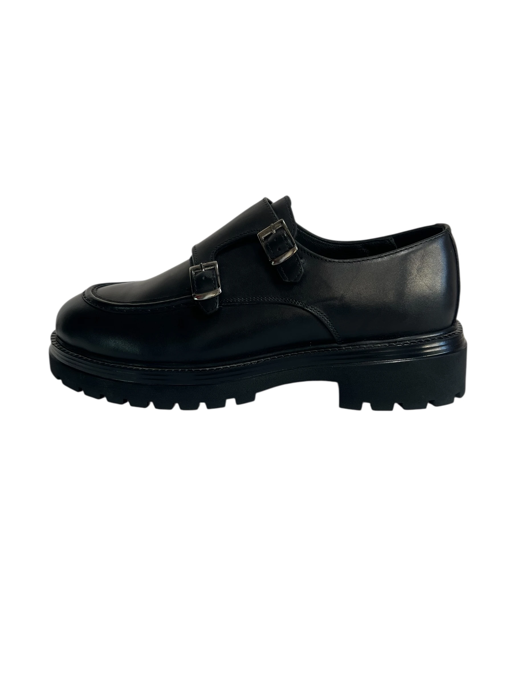 BY BARRETTİ TOKALI SİYAH LOAFER