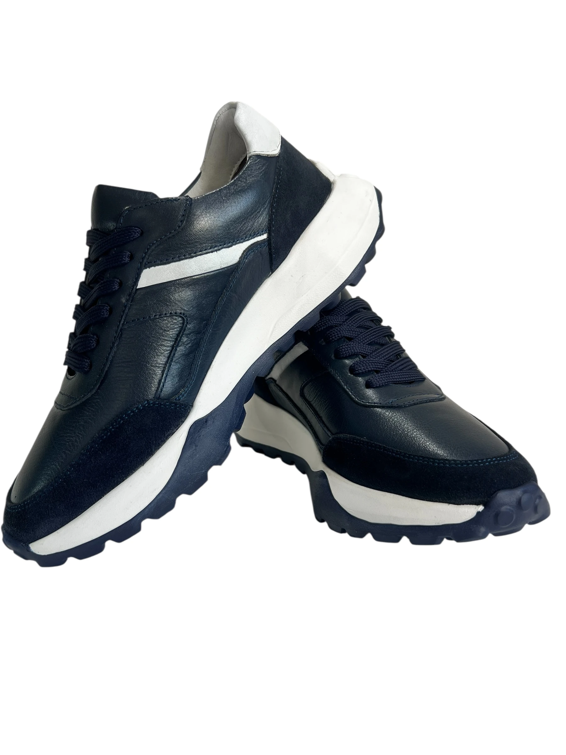 BY BARRETTİ BEYAZ ŞERİTLİ LACİVERT SNEAKER 