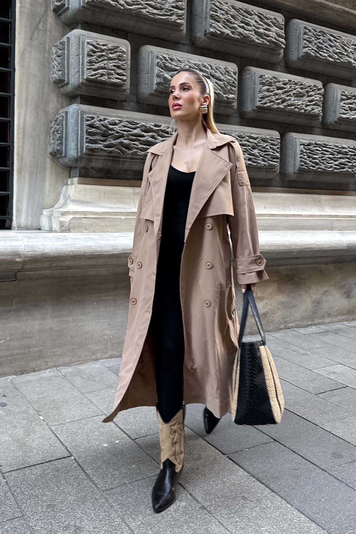 Oversize Trençkot - Kahverengi