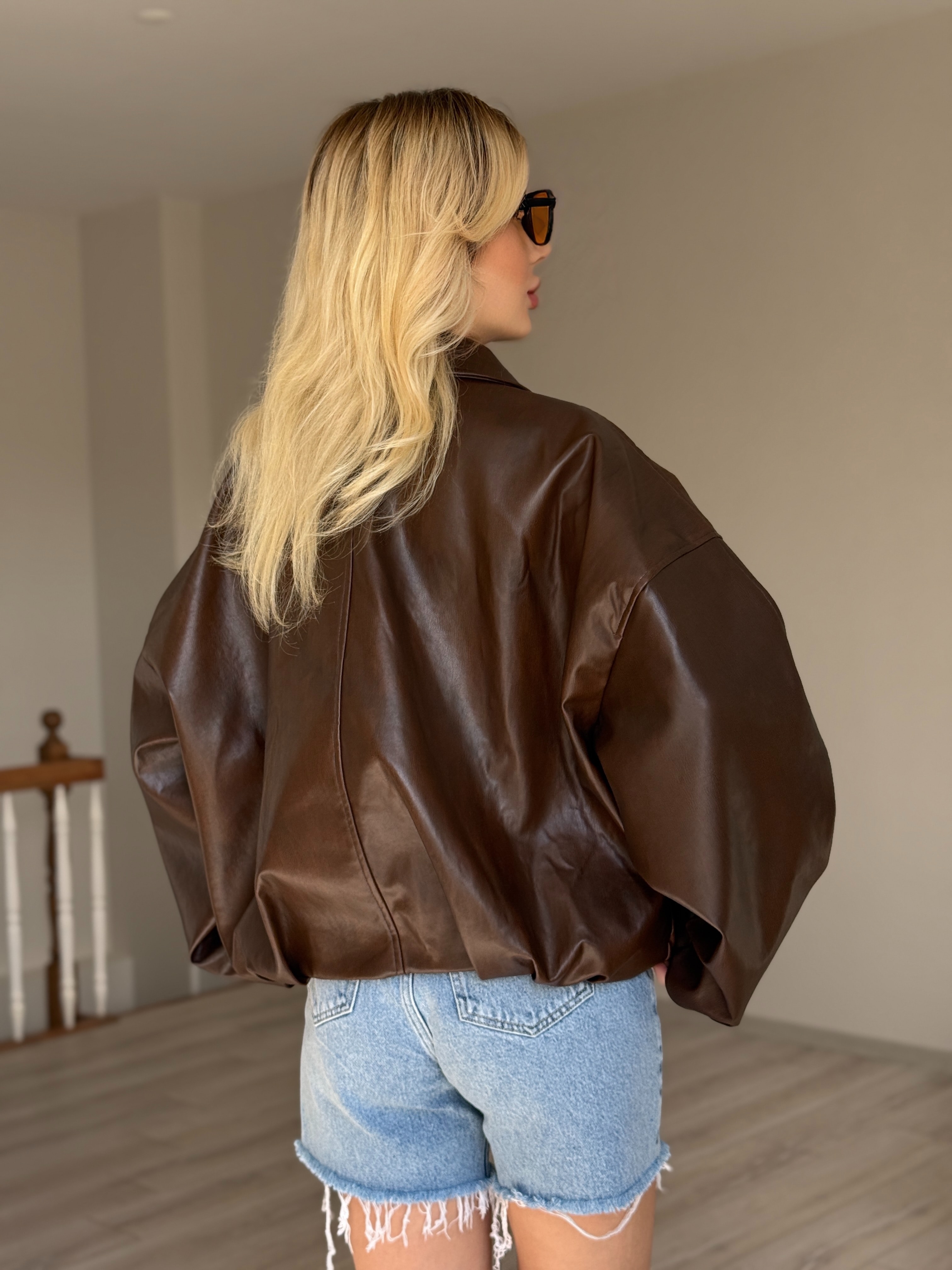 Deri Bomber Ceket
