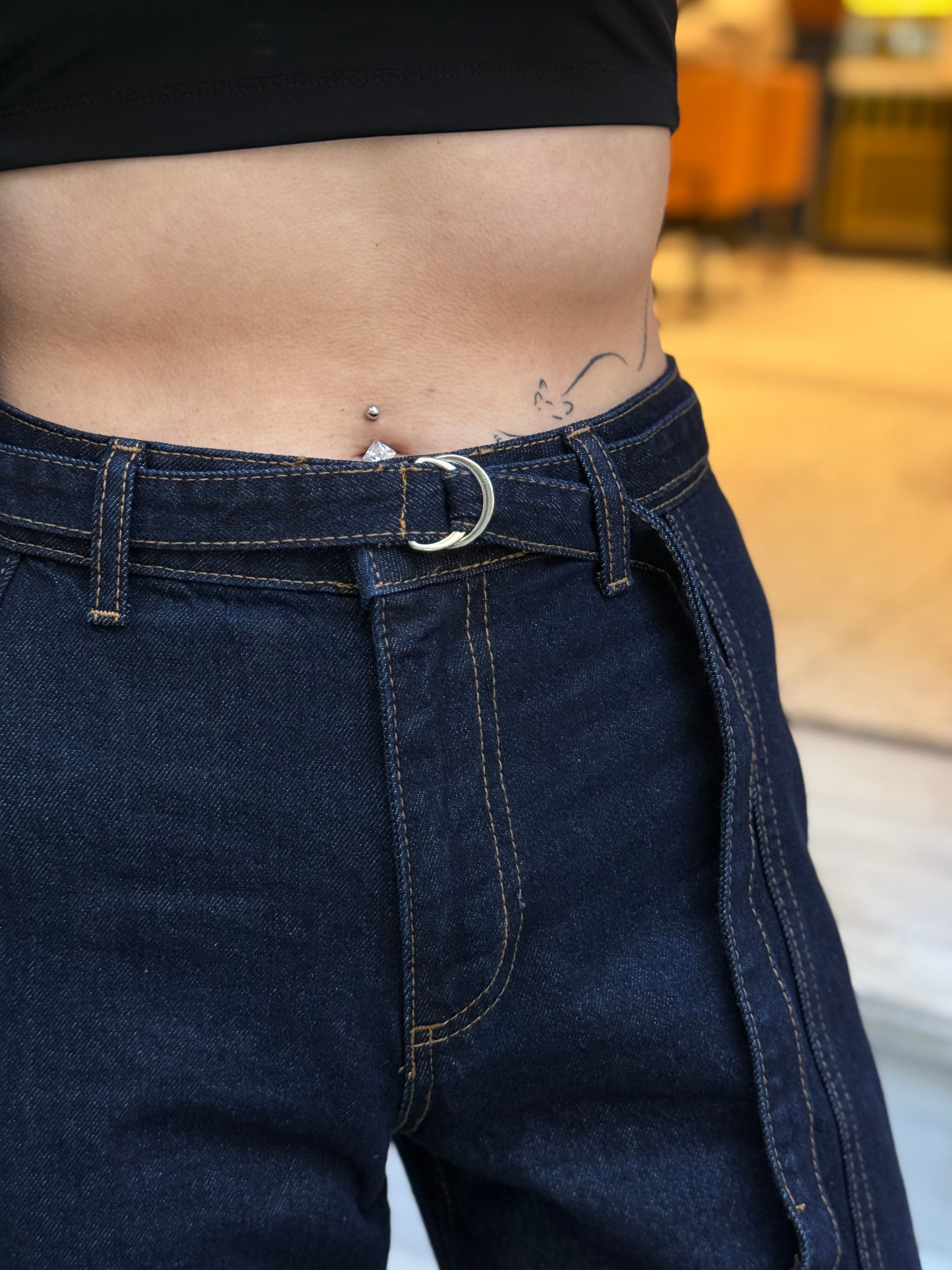 Tasarım Kemerli Pantalon