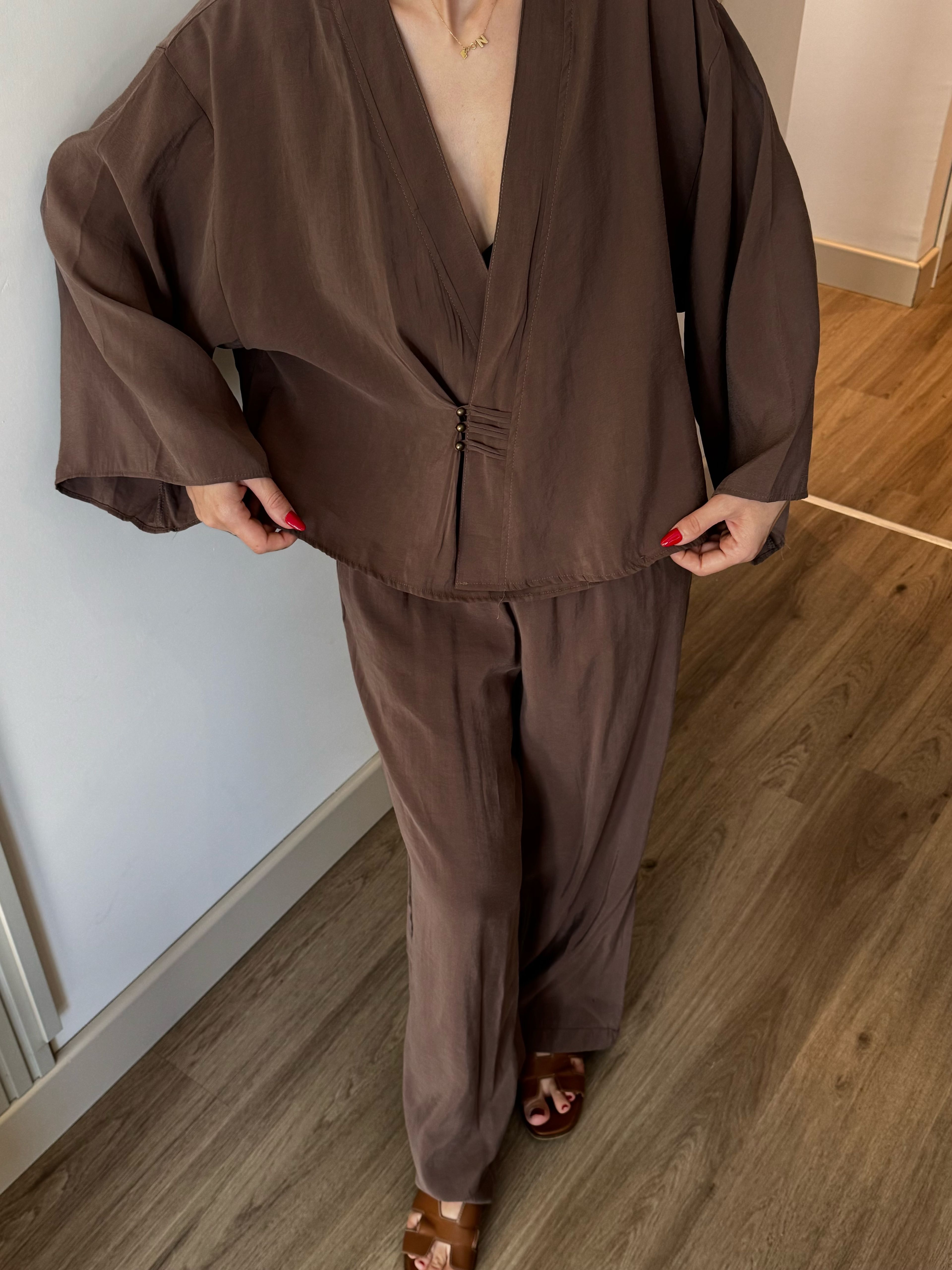 V Yaka Kimono Takım