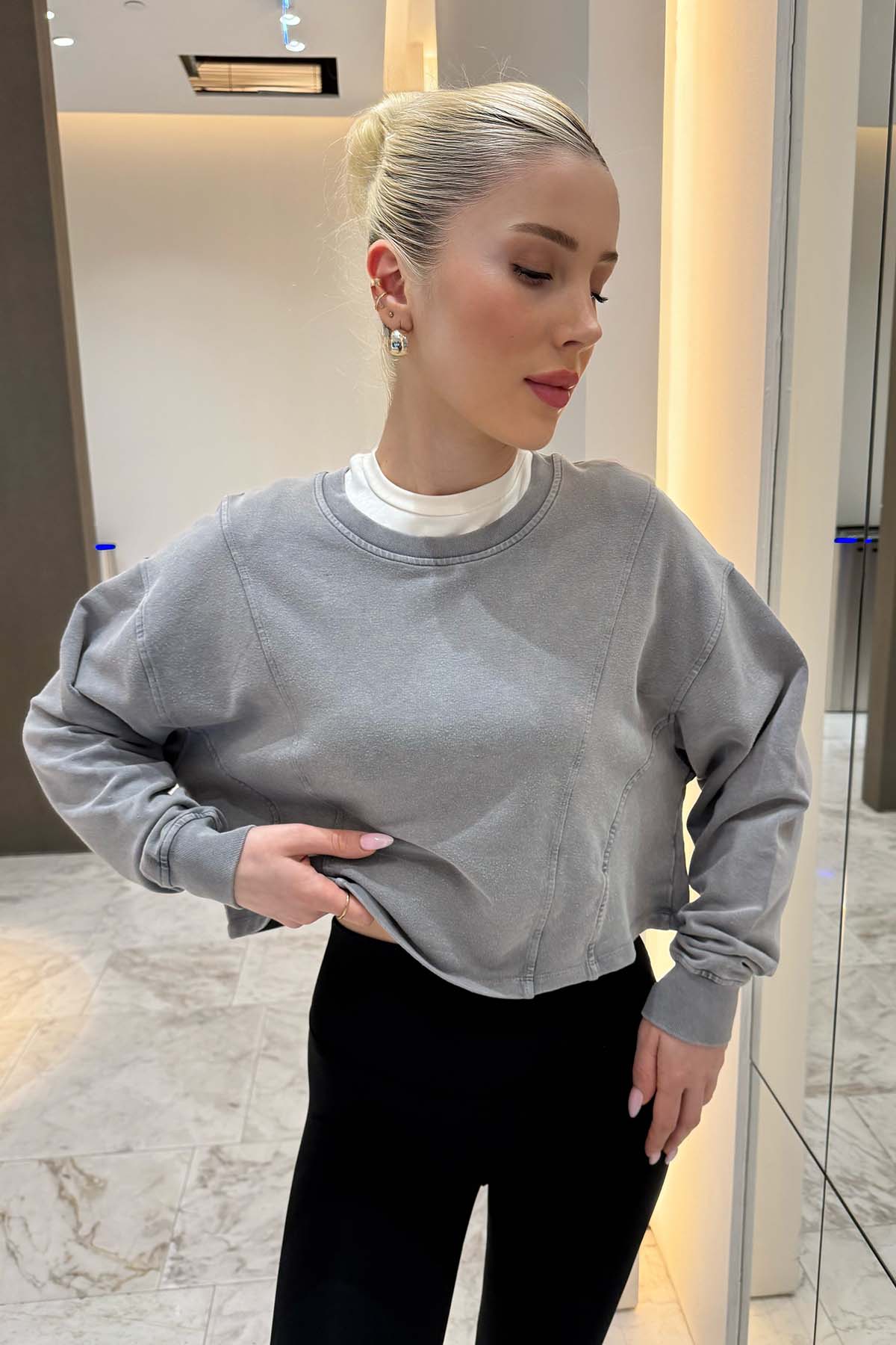 Yıkamalı Sweatshirt 