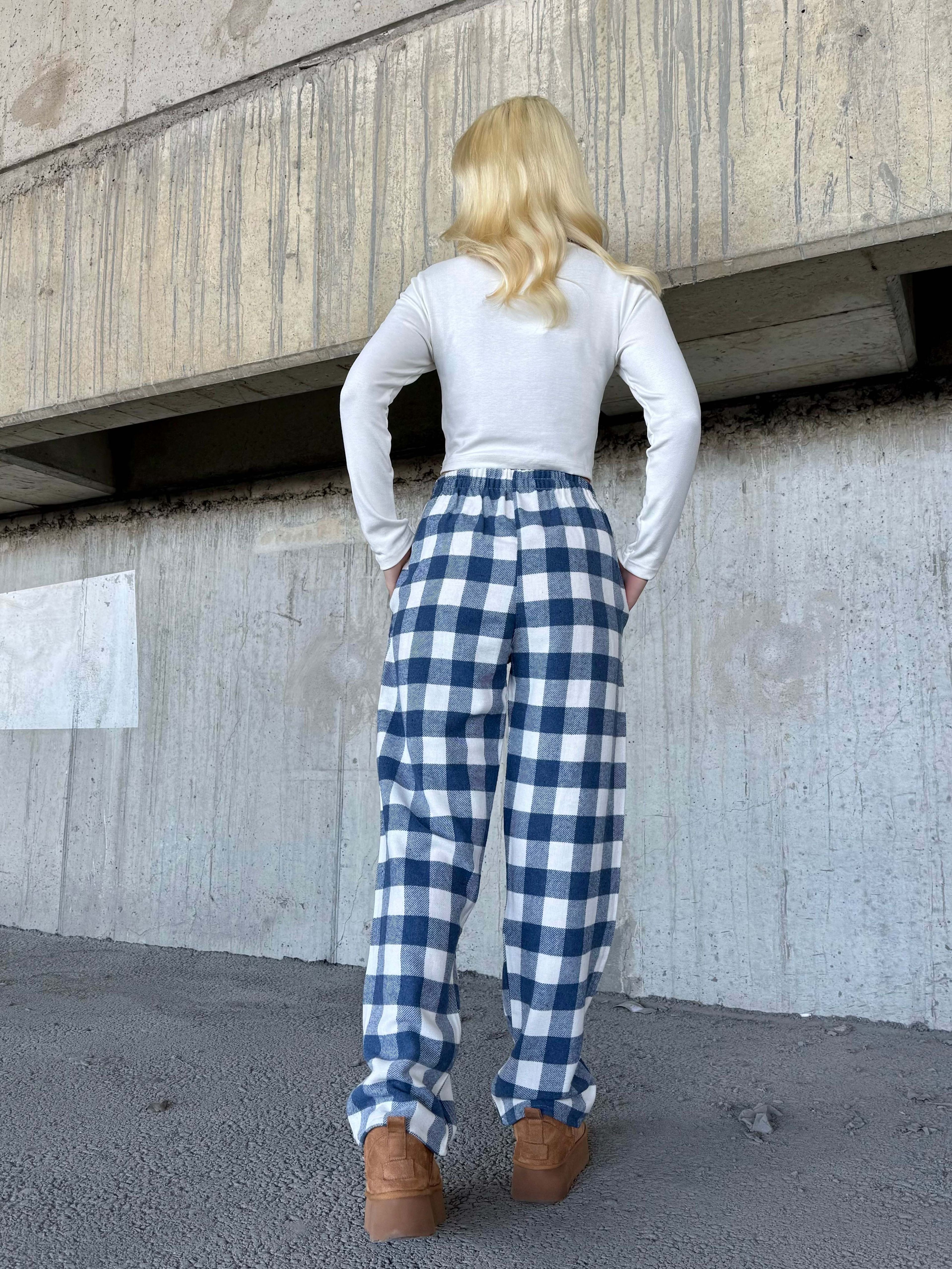 Kareli Çift Pijama 
