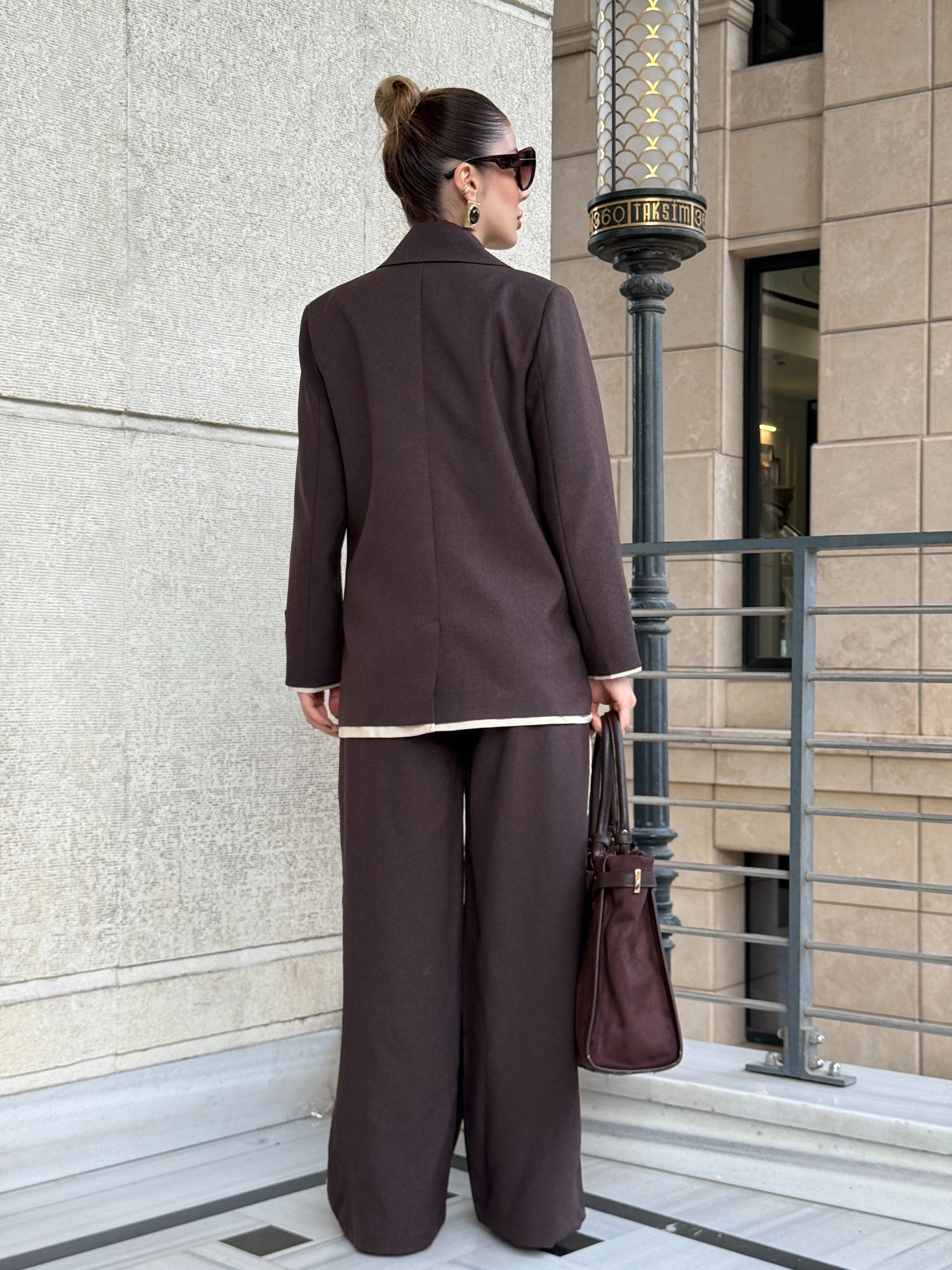 Tasarım Blazer Ceket Pantolon Takım