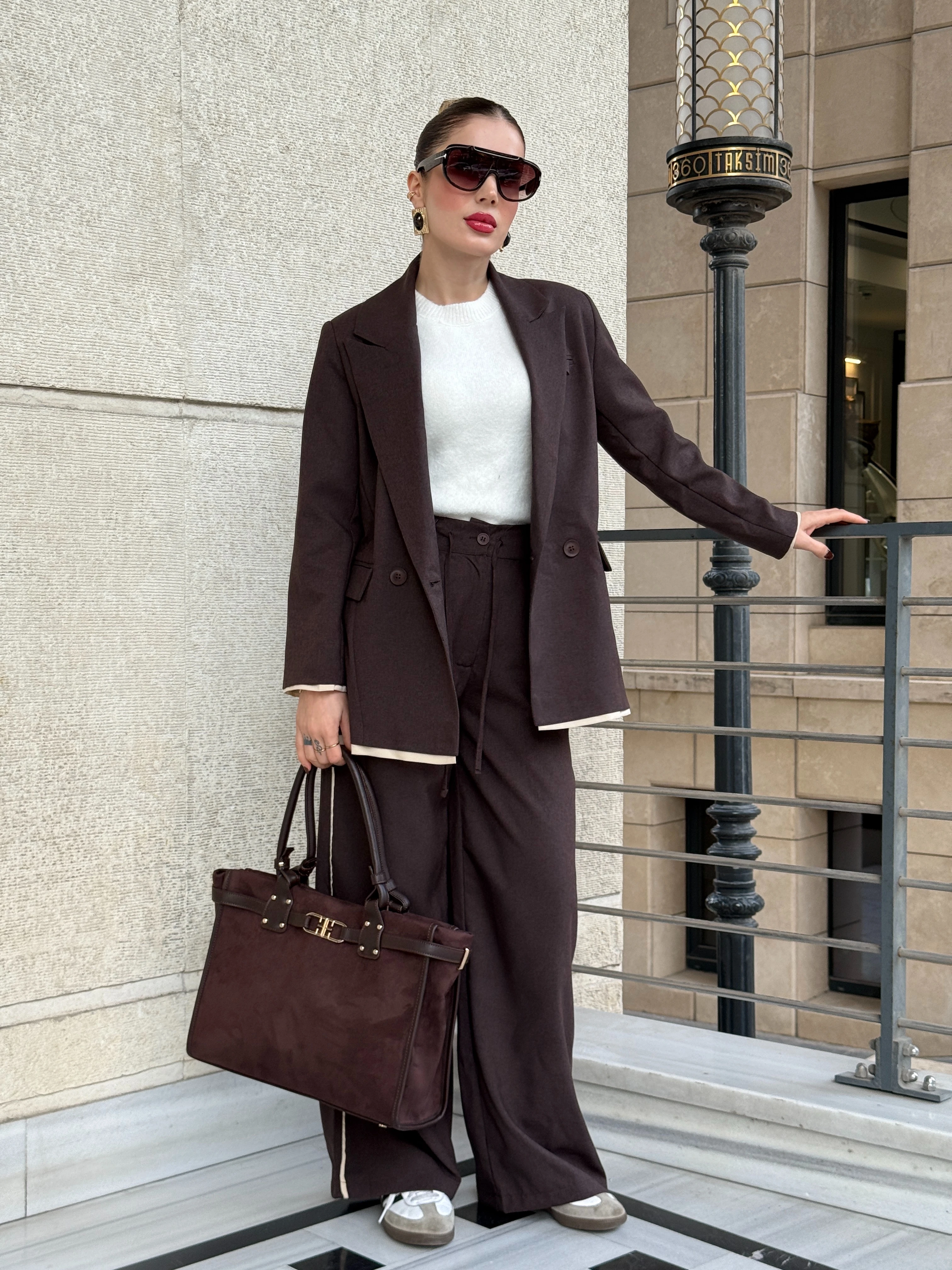 Tasarım Blazer Ceket Pantolon Takım