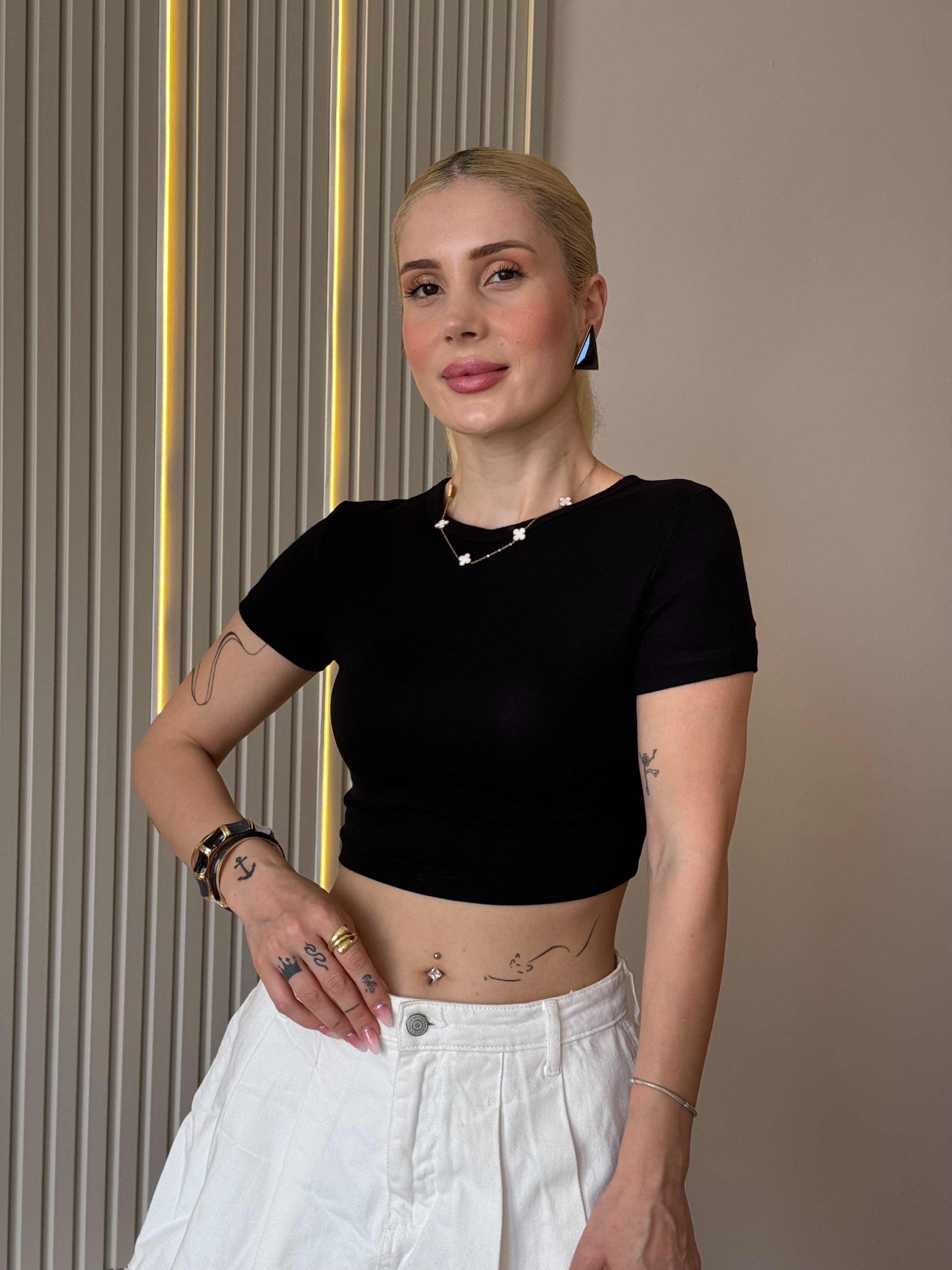 Basic Crop - Siyah