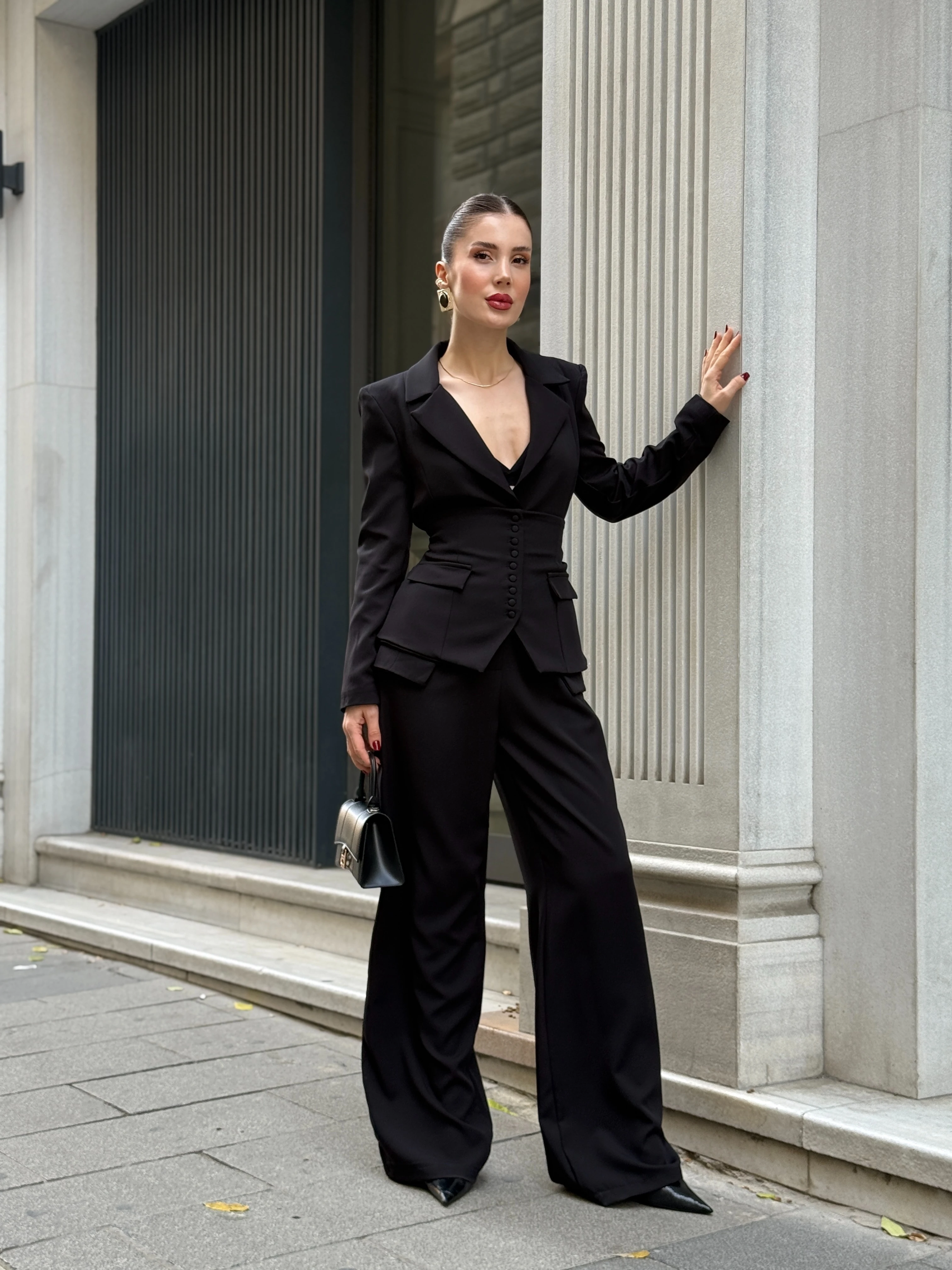 Tasarım Üçlü Takım - Siyah