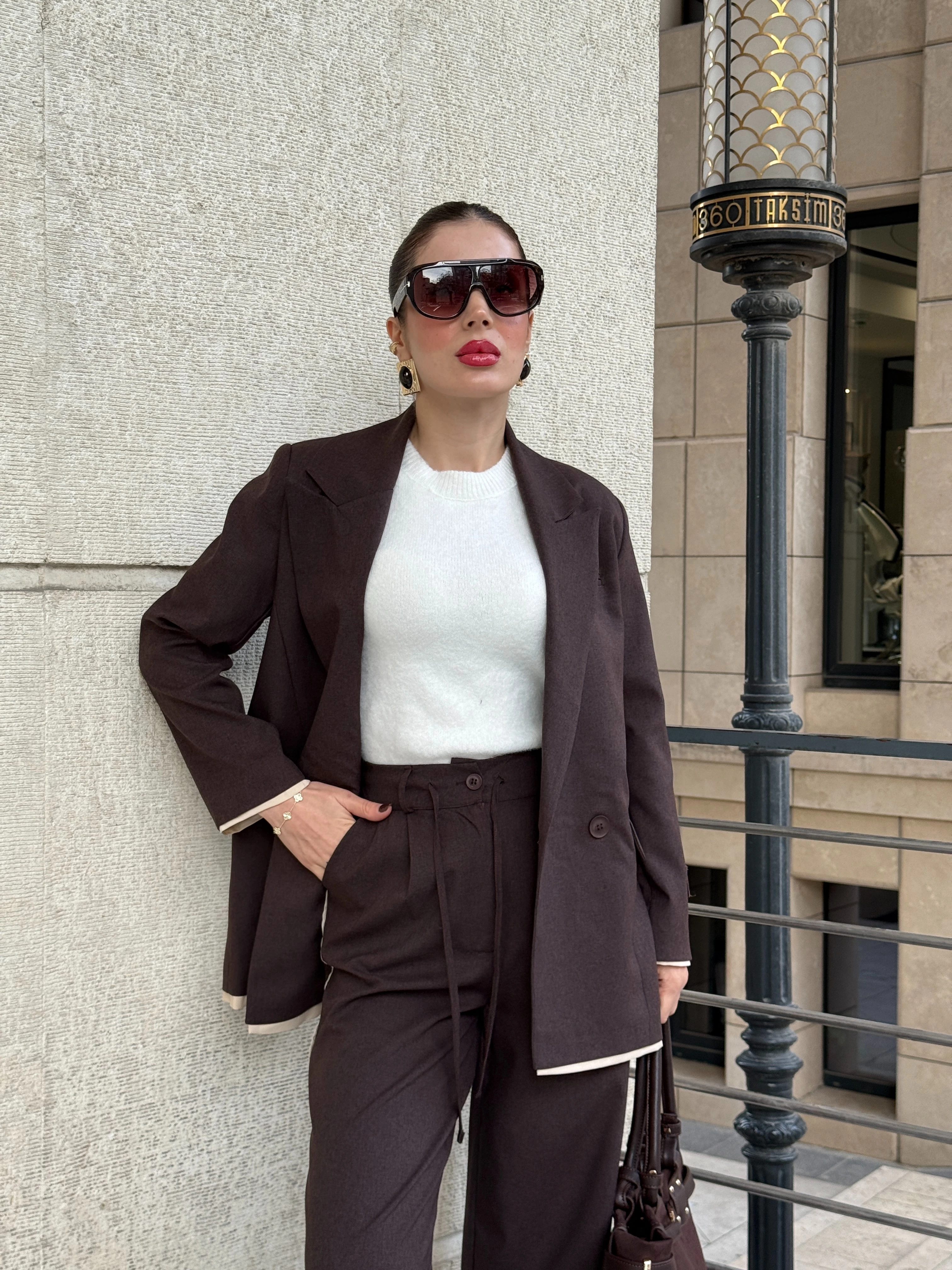 Tasarım Blazer Ceket Pantolon Takım