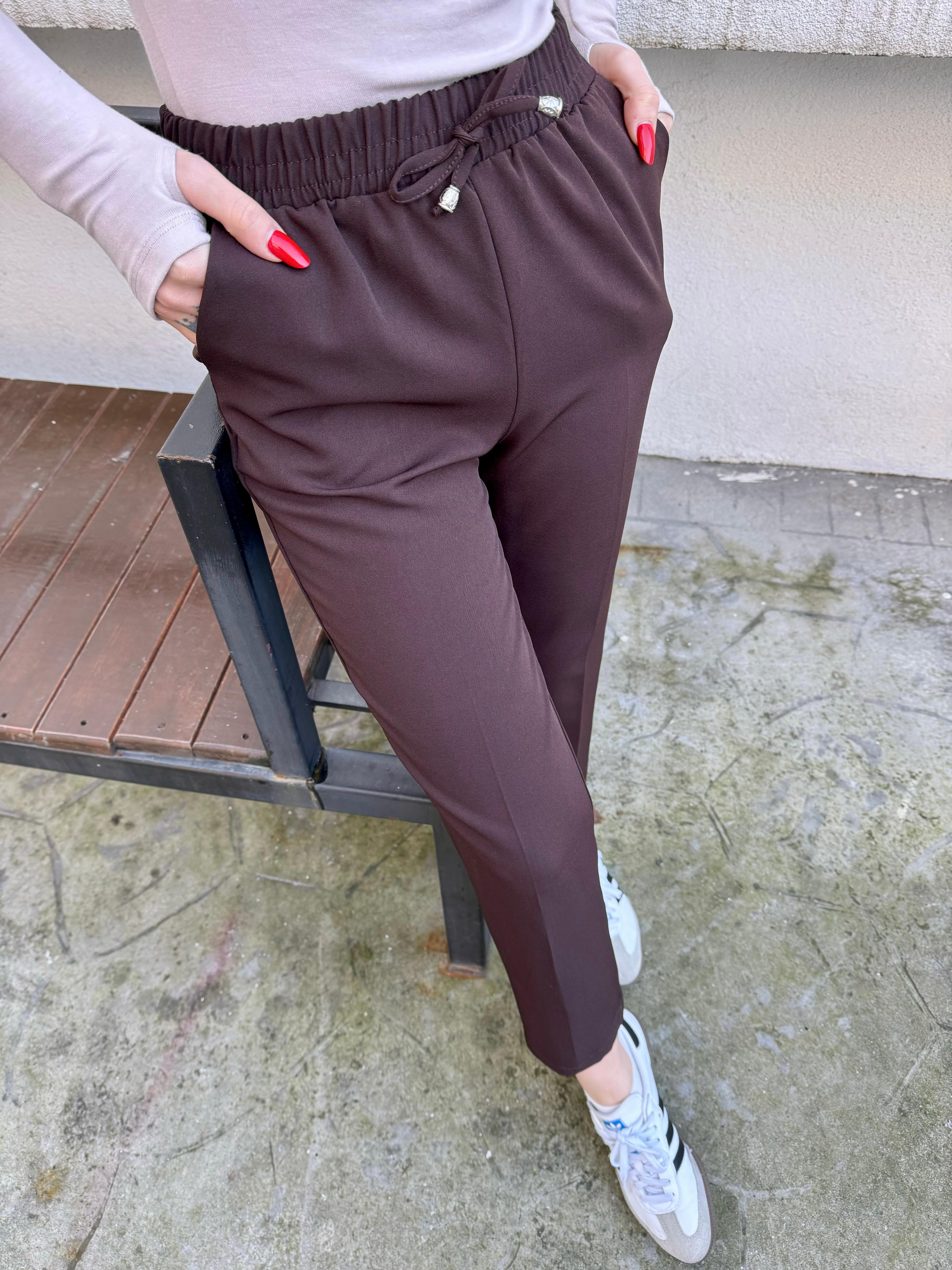 Bağcıklı Kumaş Pantalon