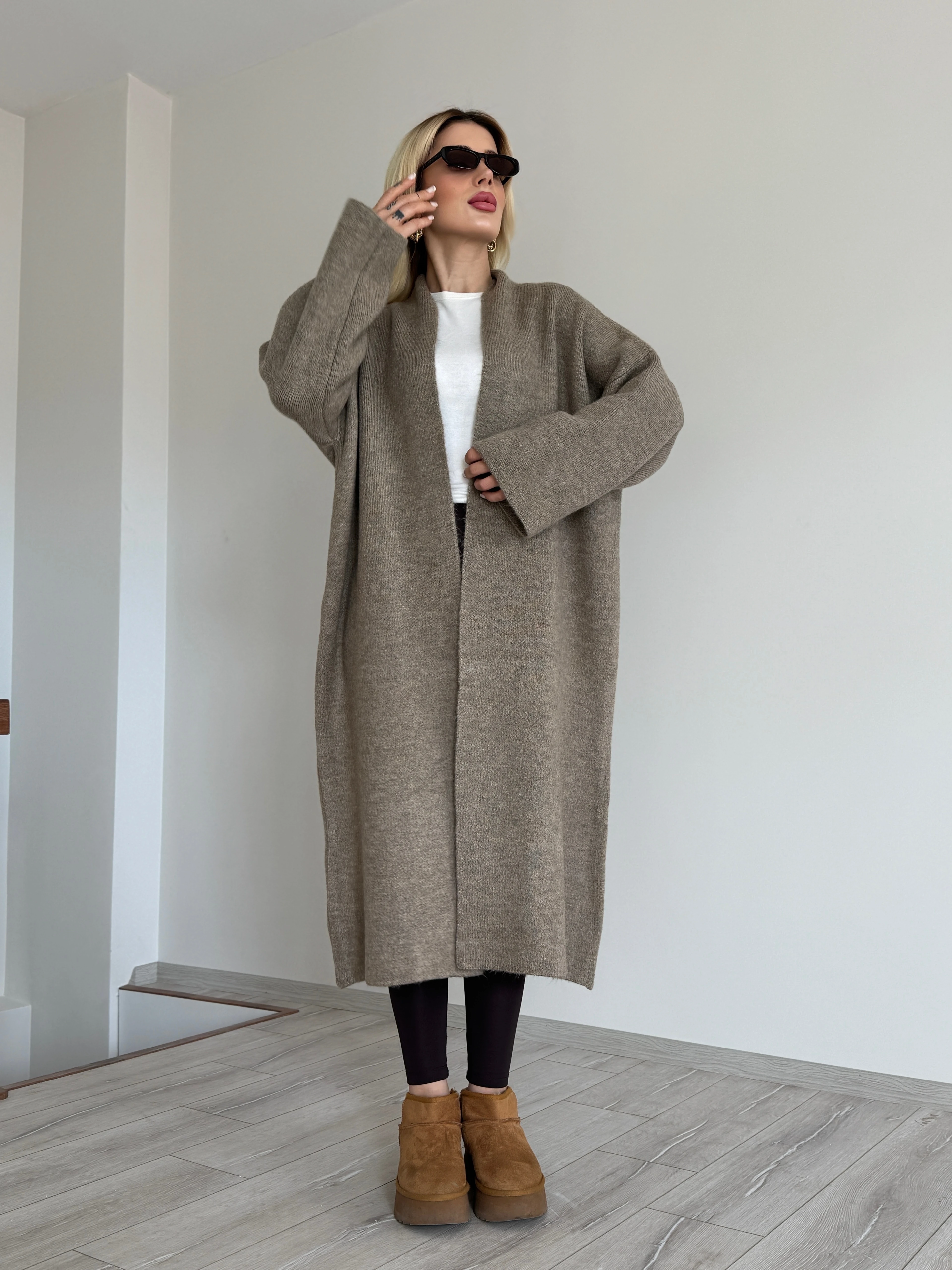 Uzun Salaş Hırka - Taba