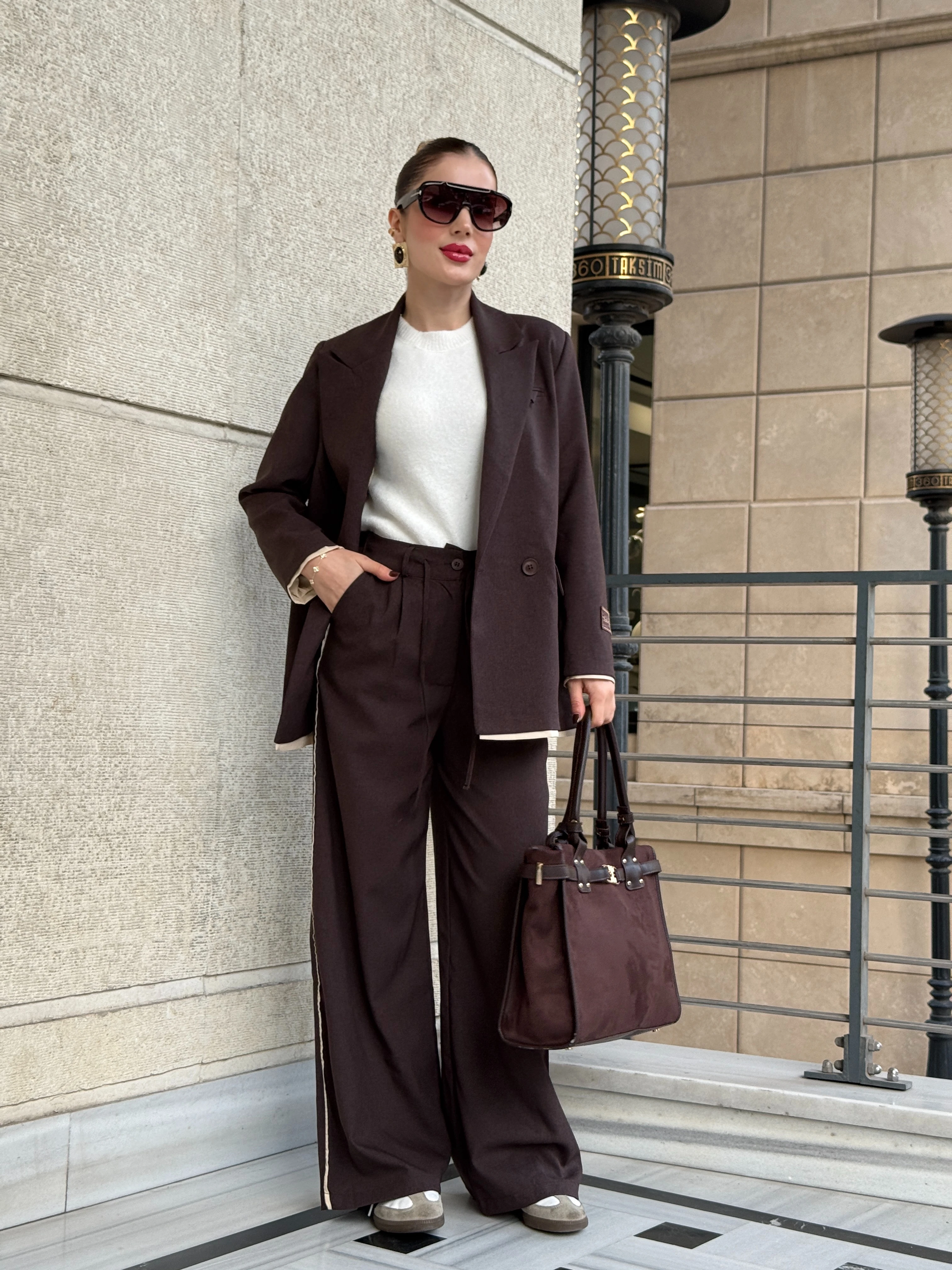 Tasarım Blazer Ceket Pantolon Takım