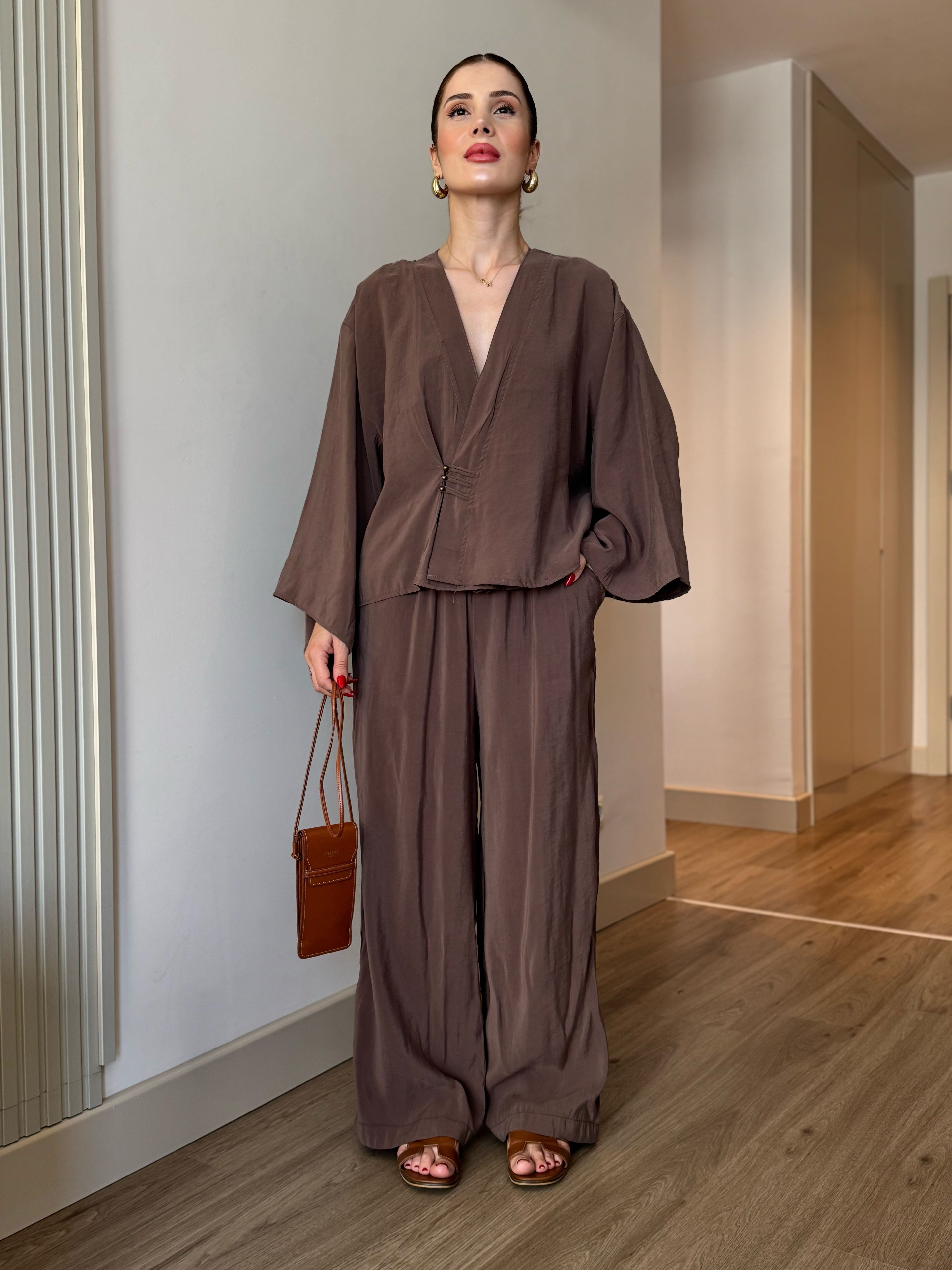 V Yaka Kimono Takım