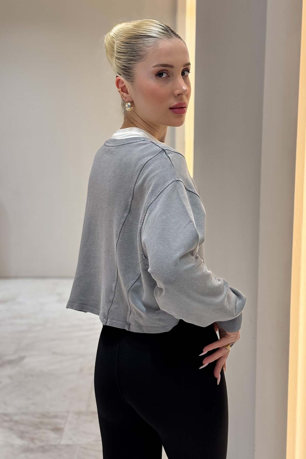 Yıkamalı Sweatshirt 
