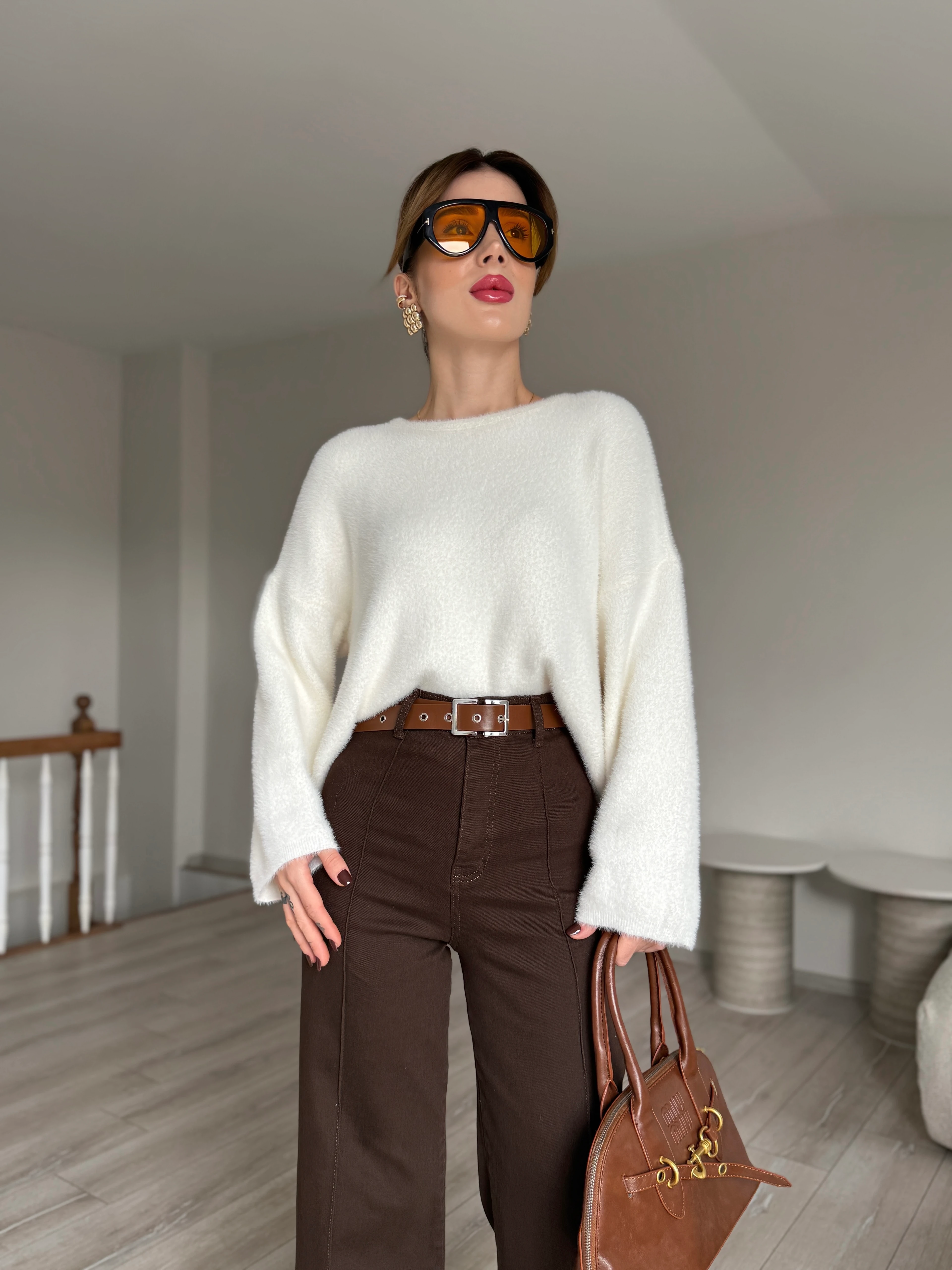  Kelly Yumoş Kazak  - Beyaz