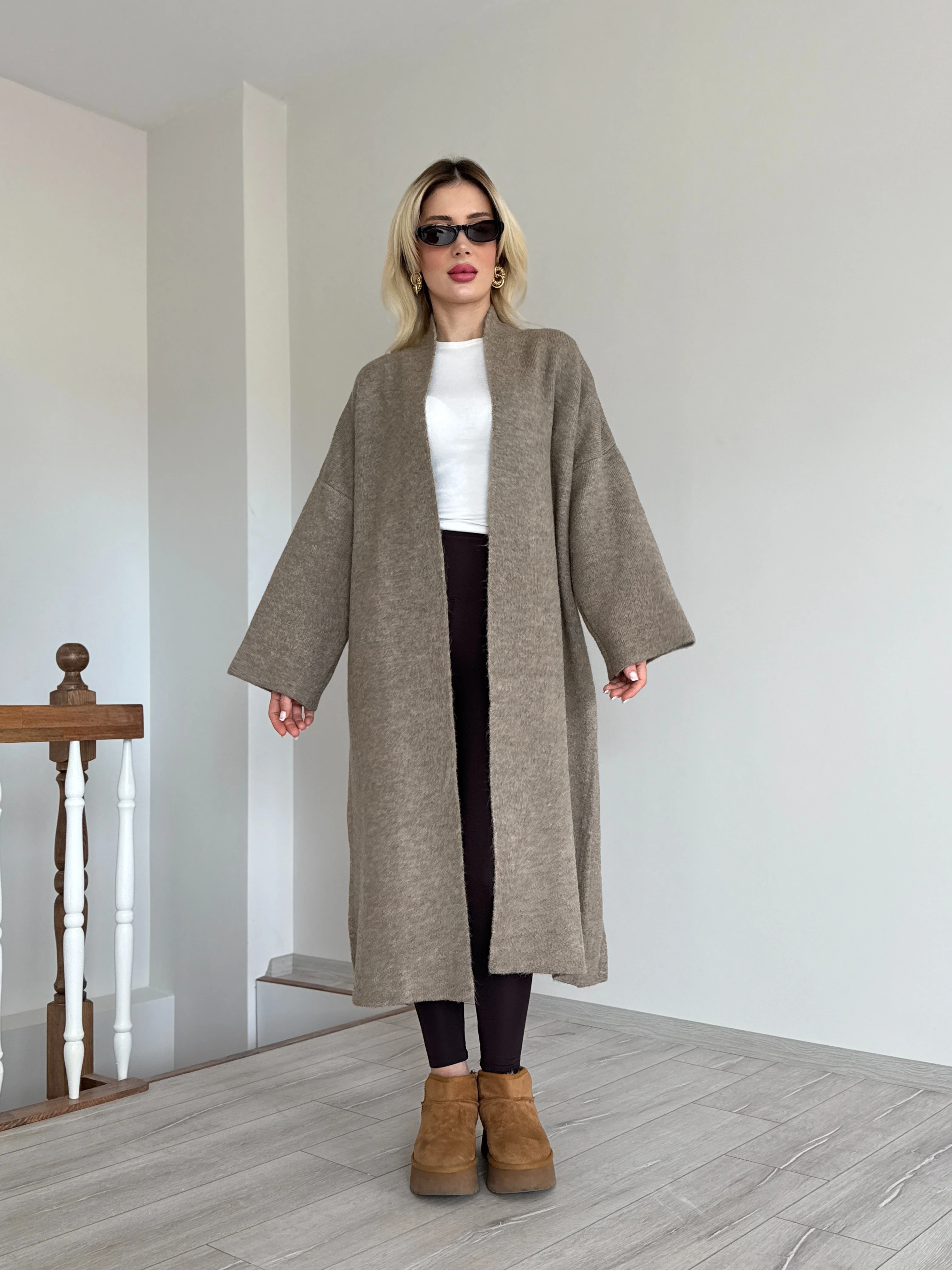 Uzun Salaş Hırka - Taba