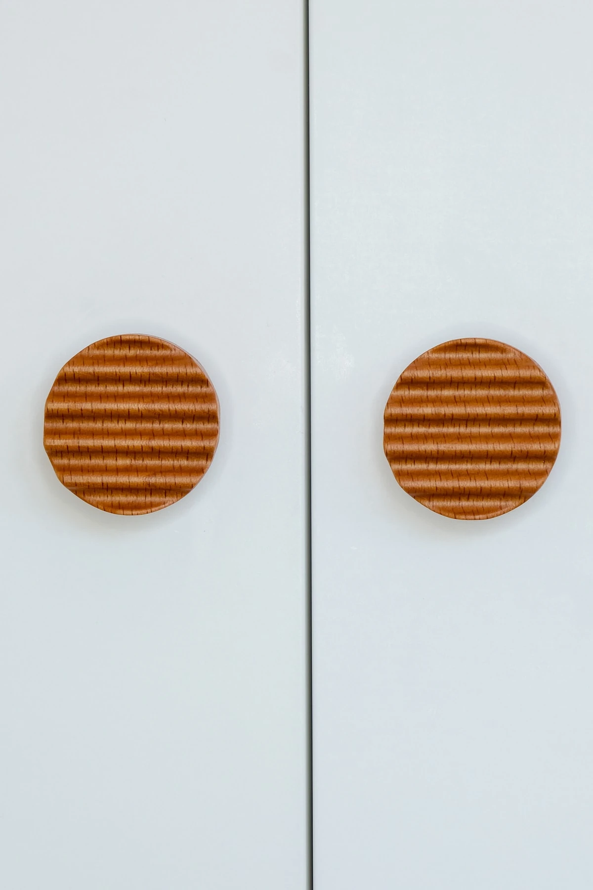 Dalga Desenli (2 ADET) Bebek Çocuk Odası Ahşap Mobilya Dolap Çekmece Kulpu