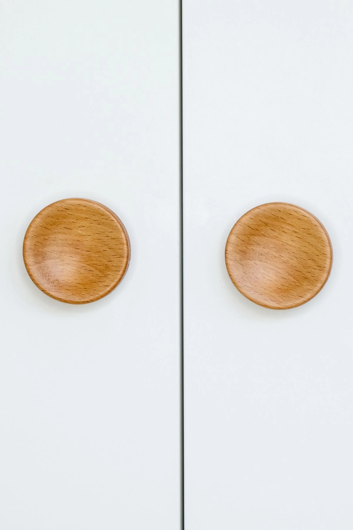 Yuvarlak Desenli (2 ADET) Bebek Çocuk Odası Ahşap Mobilya Dolap Çekmece Kulpu