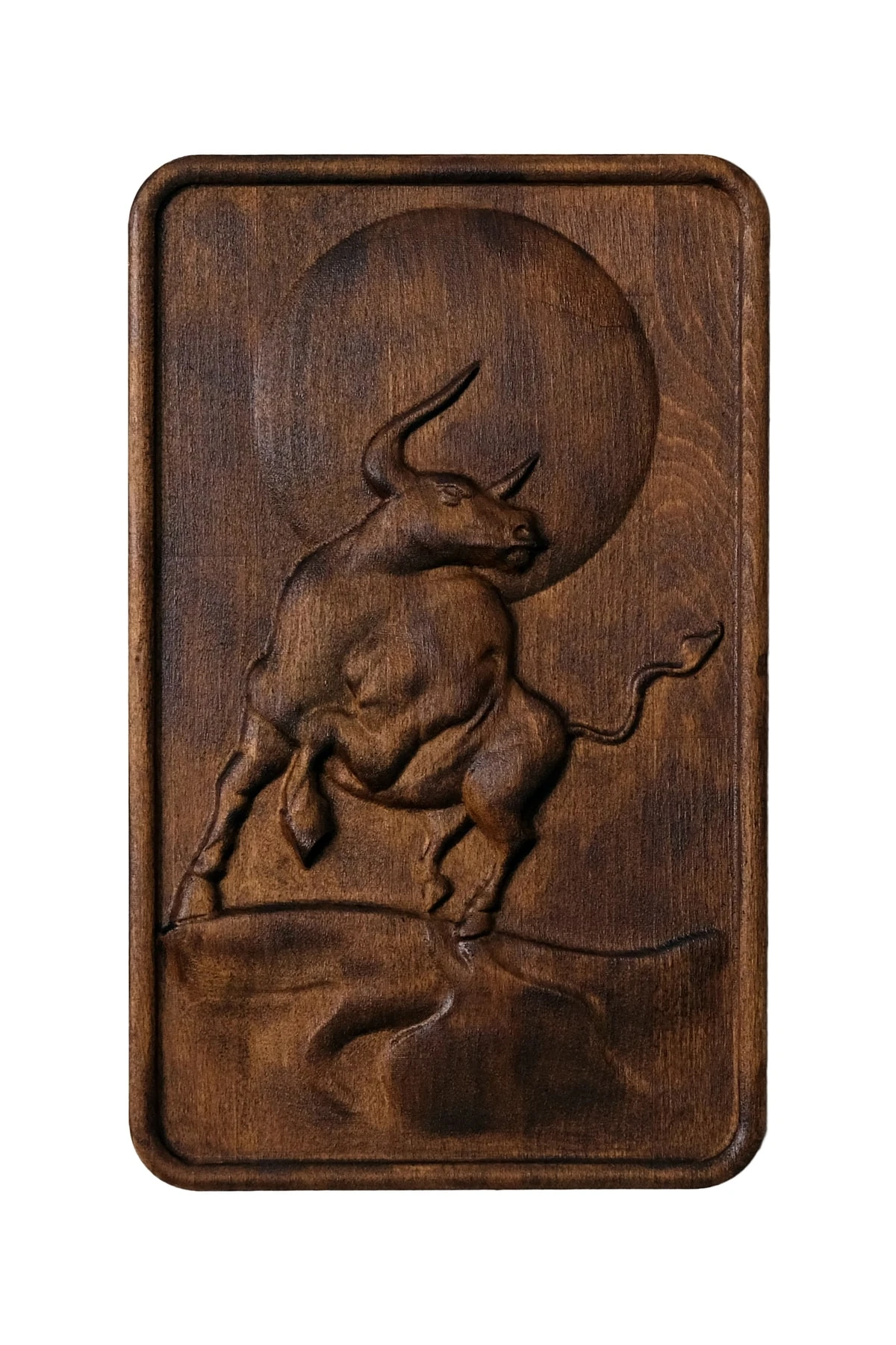 Boğa Burcu Ahşap Duvar Dekoru – Astroloji Duvar Tablosu