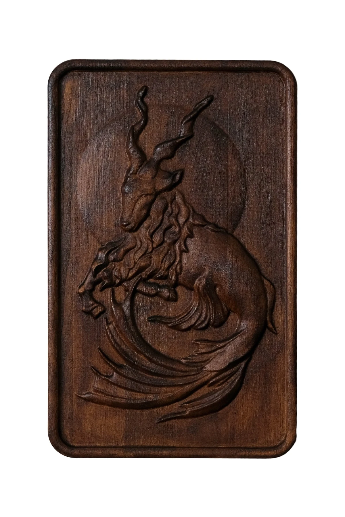 Oğlak Burcu Ahşap Duvar Dekoru – Astroloji Duvar Tablosu