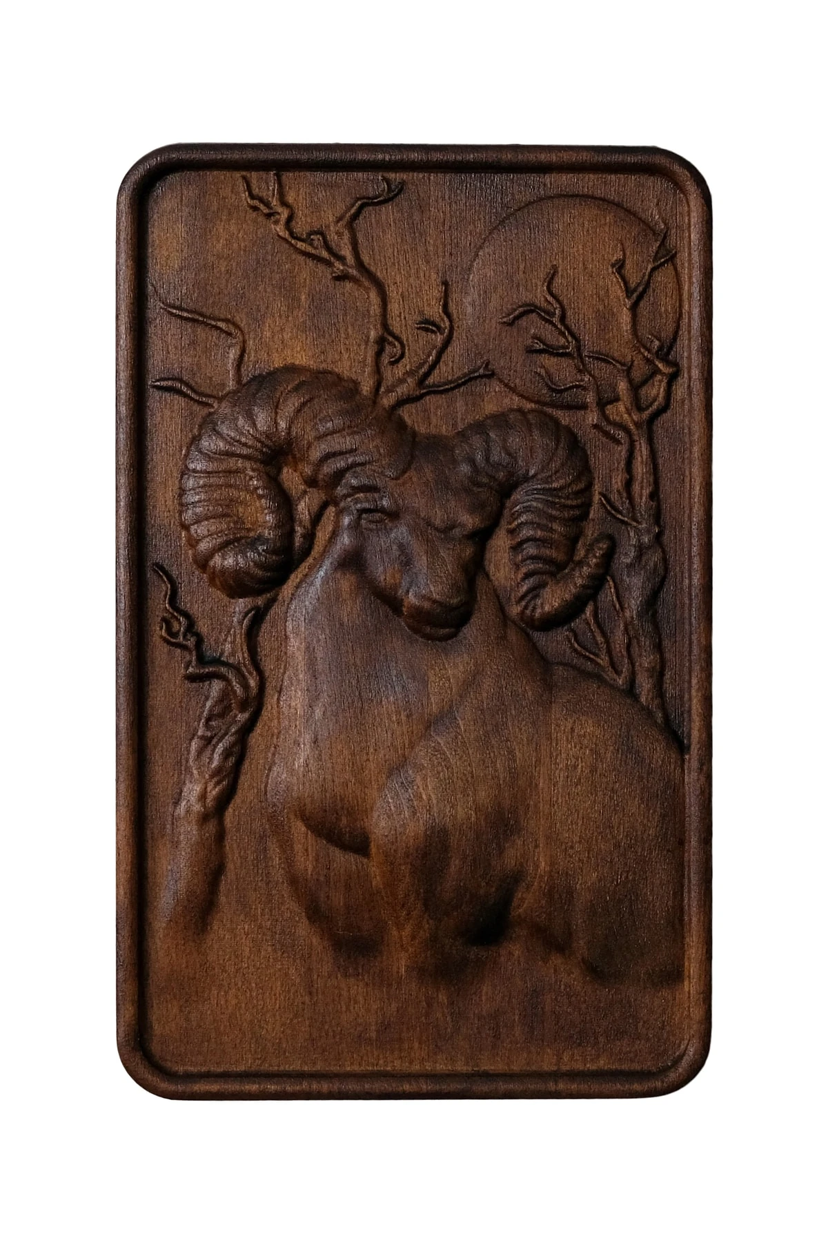 Koç Burcu Ahşap Duvar Dekoru – Astroloji Duvar Tablosu