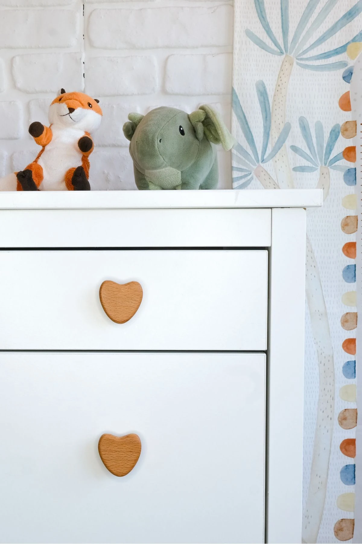 Ay Desenli (1 ADET) Bebek Çocuk Odası Ahşap Mobilya Dolap Çekmece Kulpu - kalp