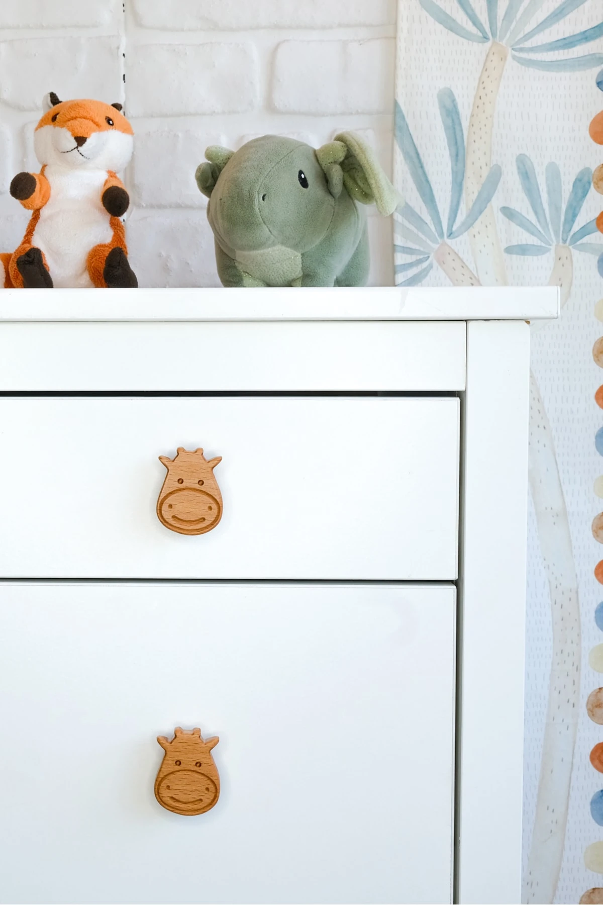 Ay Desenli (1 ADET) Bebek Çocuk Odası Ahşap Mobilya Dolap Çekmece Kulpu - i̇nek