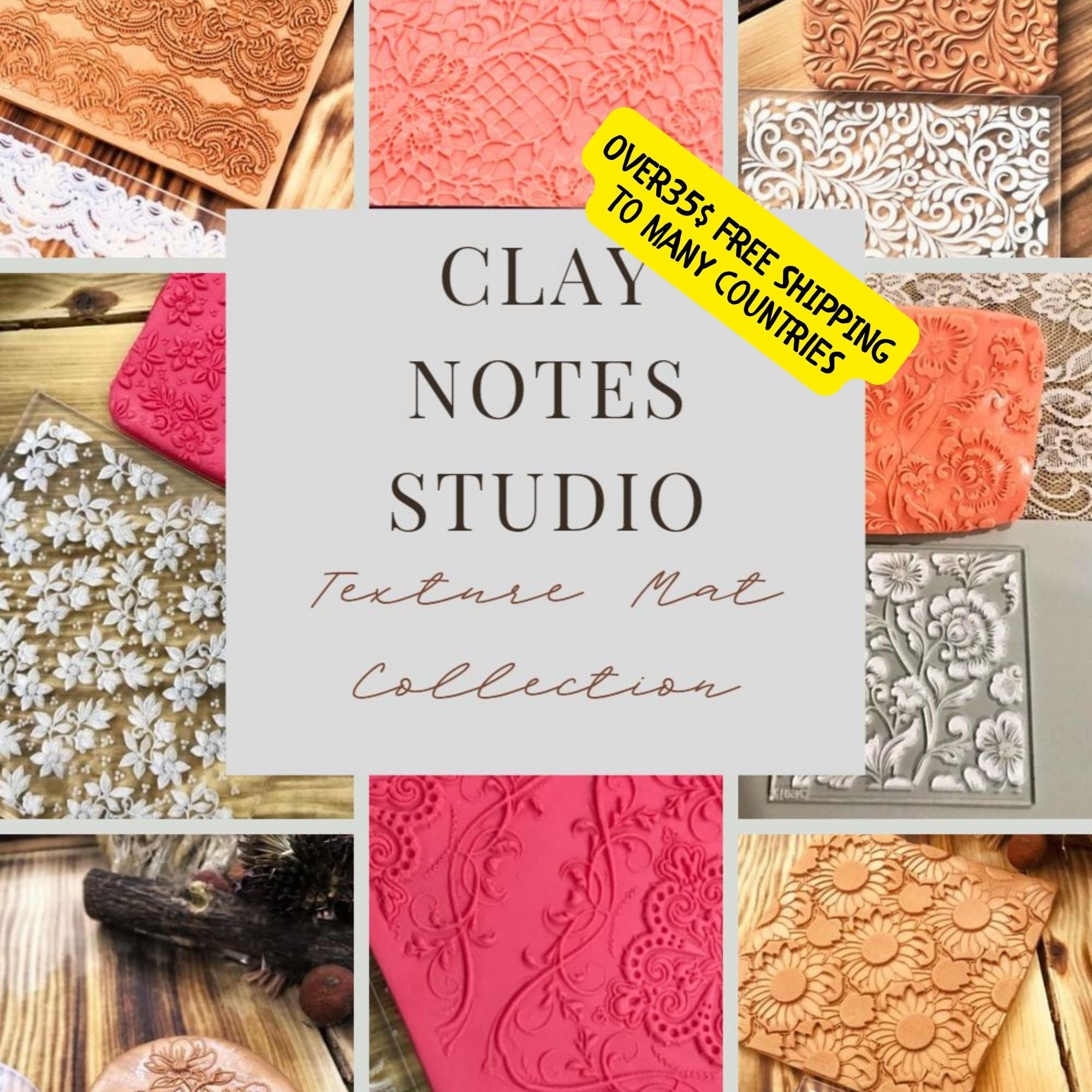 Vintage Pattern Texture Mat,Polymer Clay, Embossing Stamp, Acrylic Texture Sheet, Texture Plaque, Clay Texture Tile,Fimo, Sculpey, Cernit