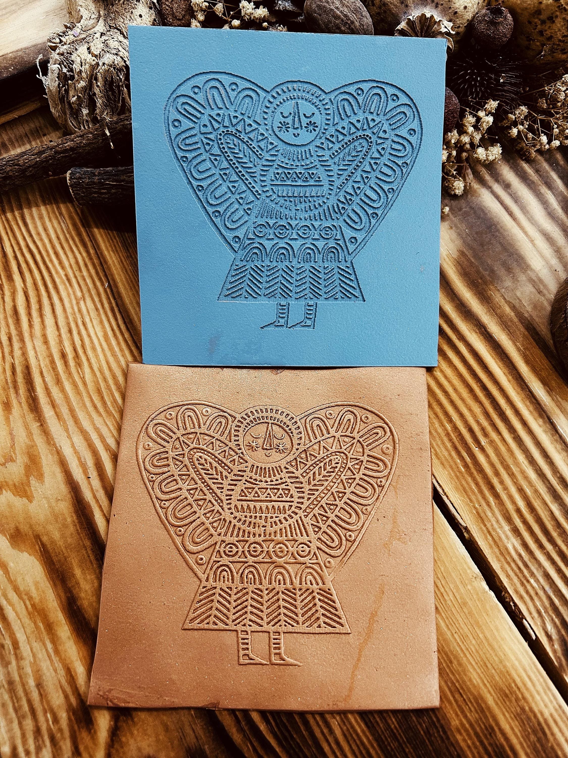 Angel Pattern Rubber Texture Mat – Polymer Clay Stamp for Jewelry Making, Ceramics, Fondant | Deep Engraved Mat | 7x7cm, 10x10cm, 14x14cm