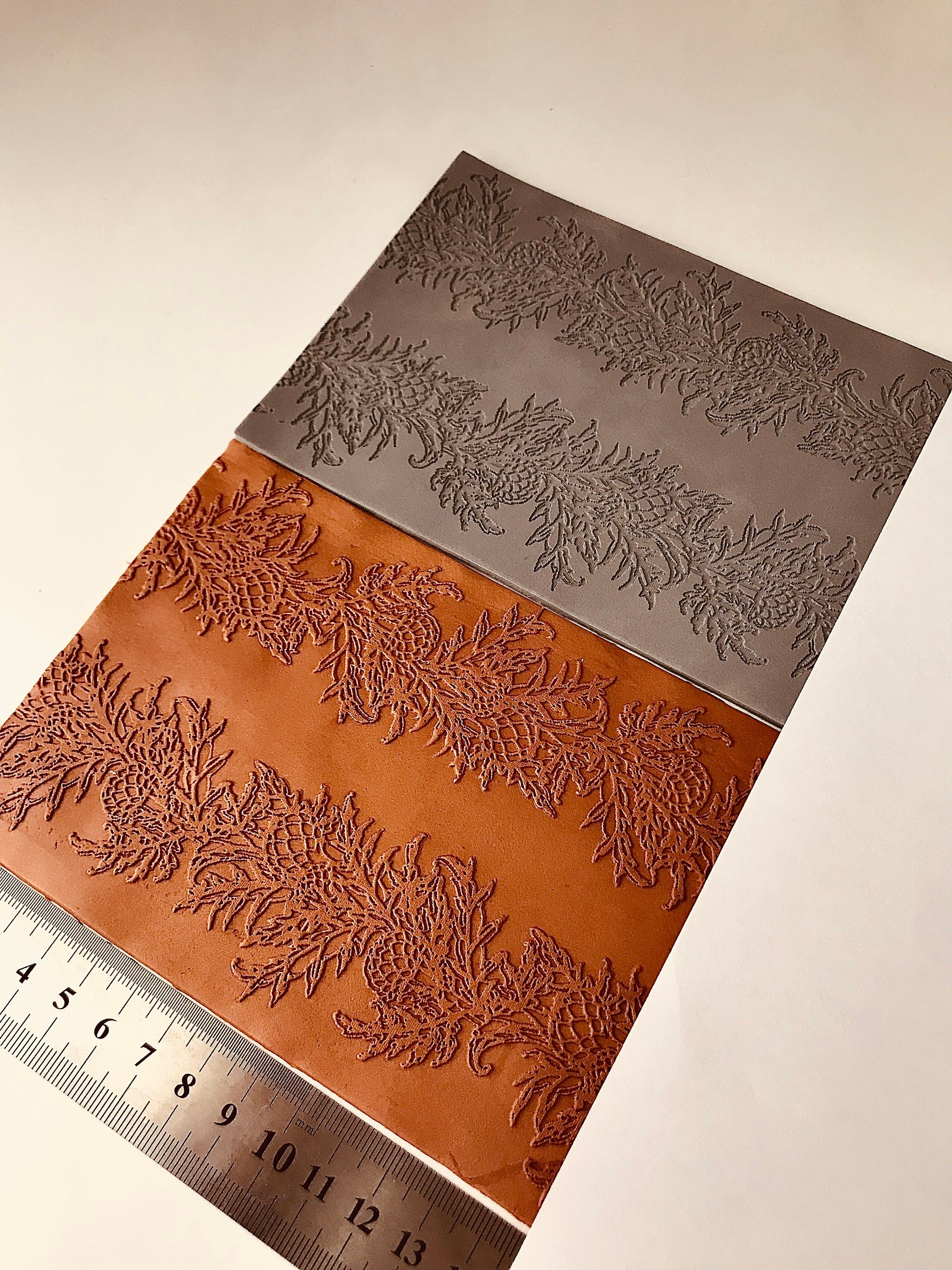 Artichoke Border Rubber Texture Mat (4 Different Sizes) | Polymer Clay Jewelry Tools | Air Dry Clay