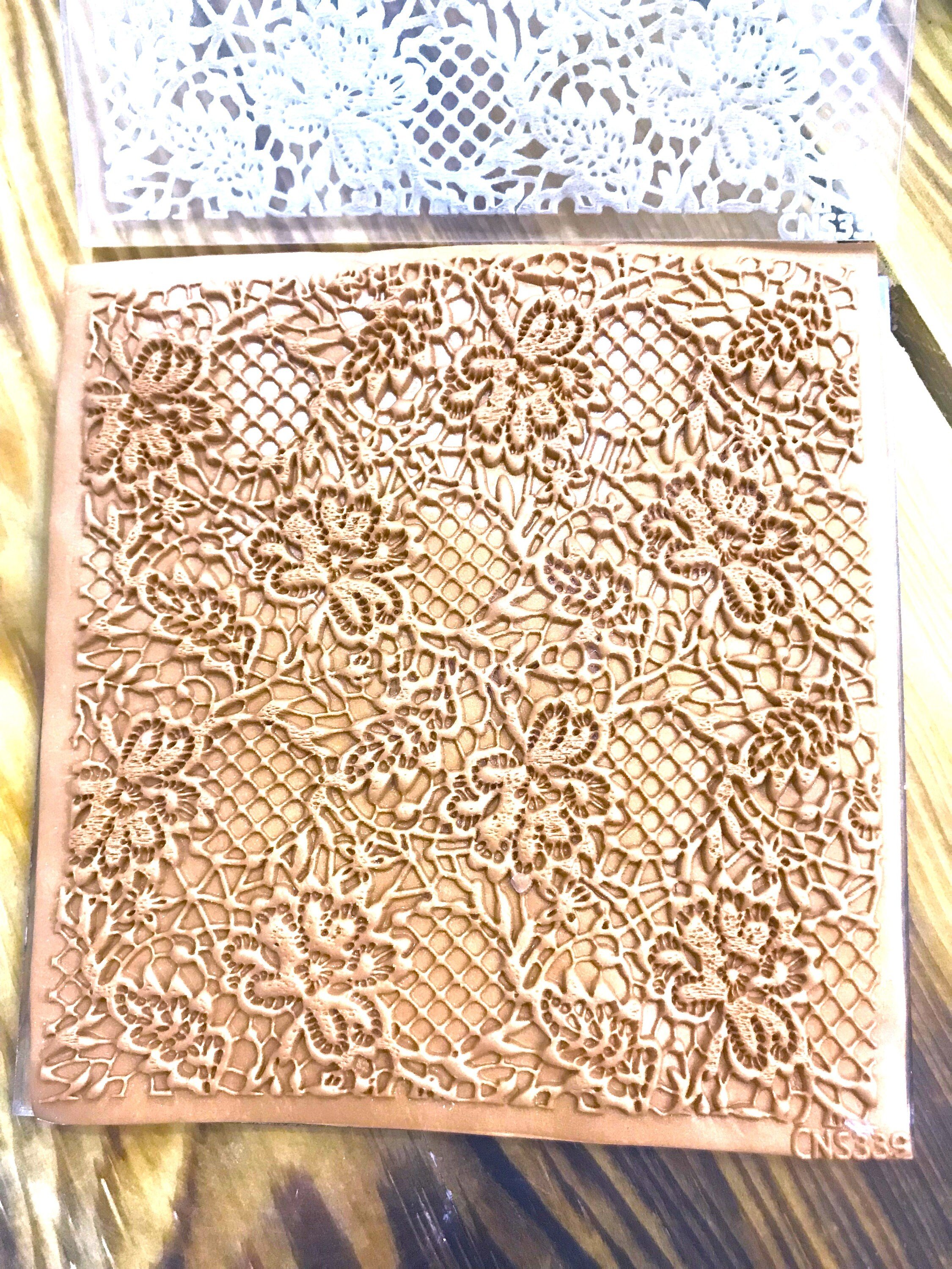 Rose Pattern Acrylic Texture Mat, Debossing Stamp,Halloween, Acrylic Texture, Polymer Clay Texture Sheet, Ceramic Earring Supplies
