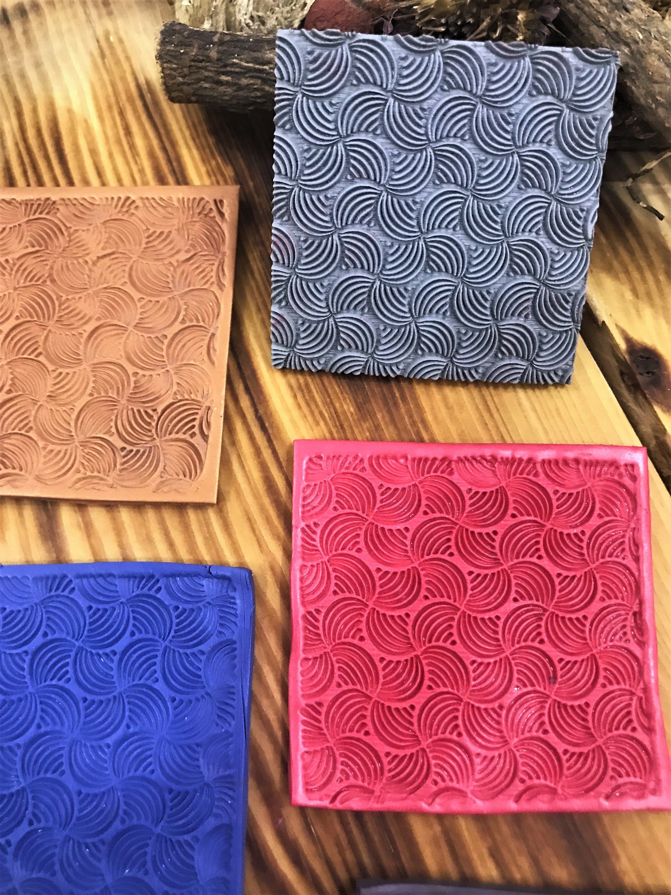 Geometric Pattern Texture Mat for Polymer Clay – Rubber Texture Sheet for Earrings & Jewelry | Flexible Clay Tool for Air Dry Clay & Crafts