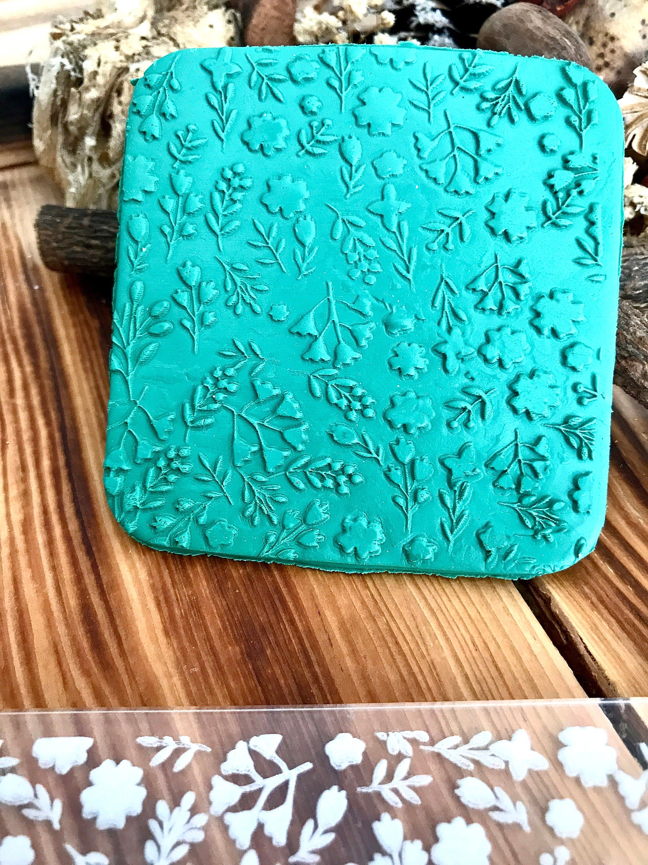 Botanical Leaf6 Texture Mat for Polymer Clay Rubber or Acrylic Texture Stamp, Clay Tool, Texture Sheet for Polymer Clay Earrings & Fondant Crafts