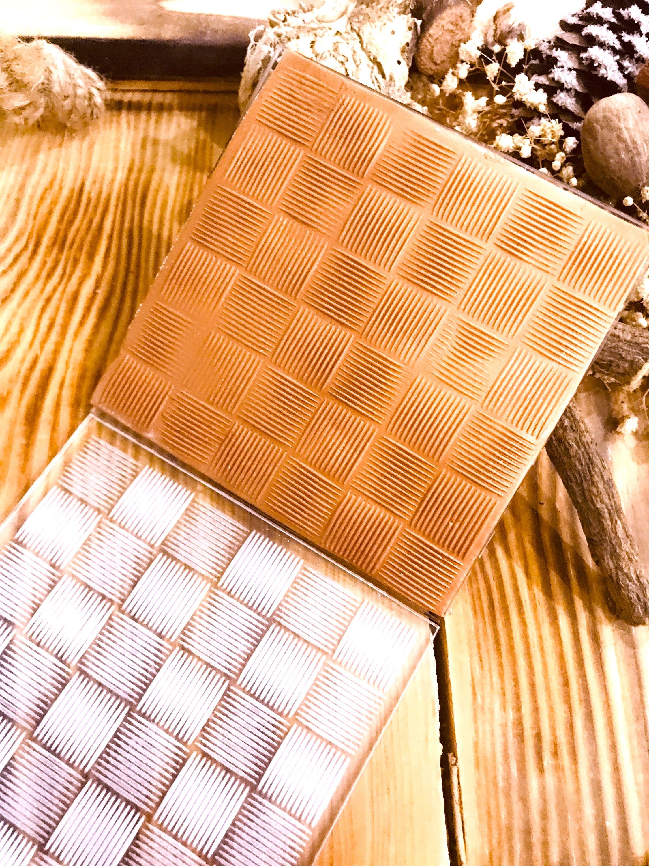 Square Striped Patterned Acrylic Texture Tile, 10*10cm size,Polymer Clay Embossing Stamp,  Texture Plaque,Texture Tile,Fimo, Sculpey, Cernit