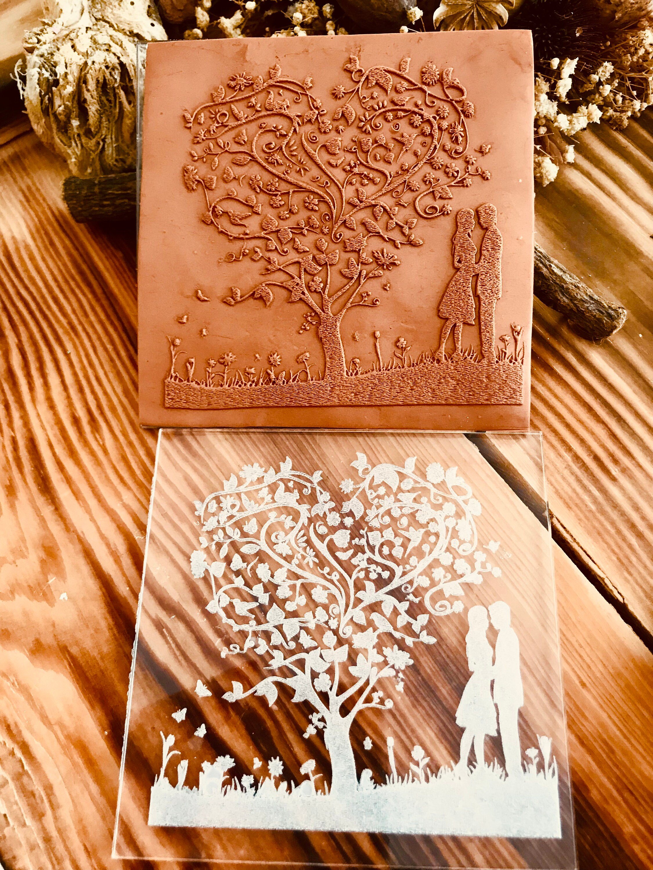 Valentine, Wedding, Bride Acrylic Embossing Stamp For Polymer Clay, Ceramic ,Fondant  Cookie Embosser, Cookie Stamp, Acrylic texture tool