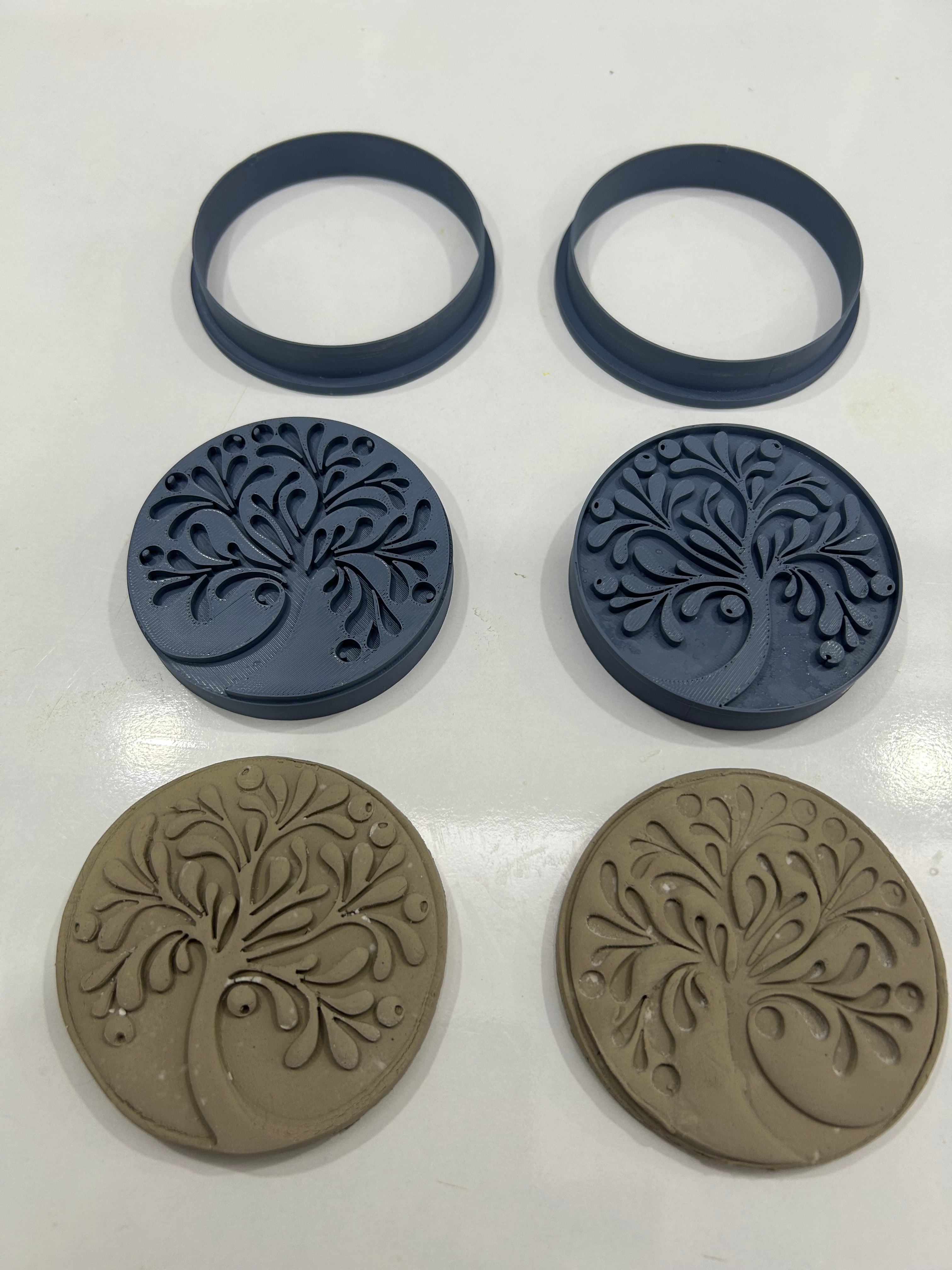 Tree of Life Cutter & Stamp Set – Emboss & Deboss Design for Air Dry Clay, Polymer Clay, Soap & Candle Making (8 cm / 3.15 in)