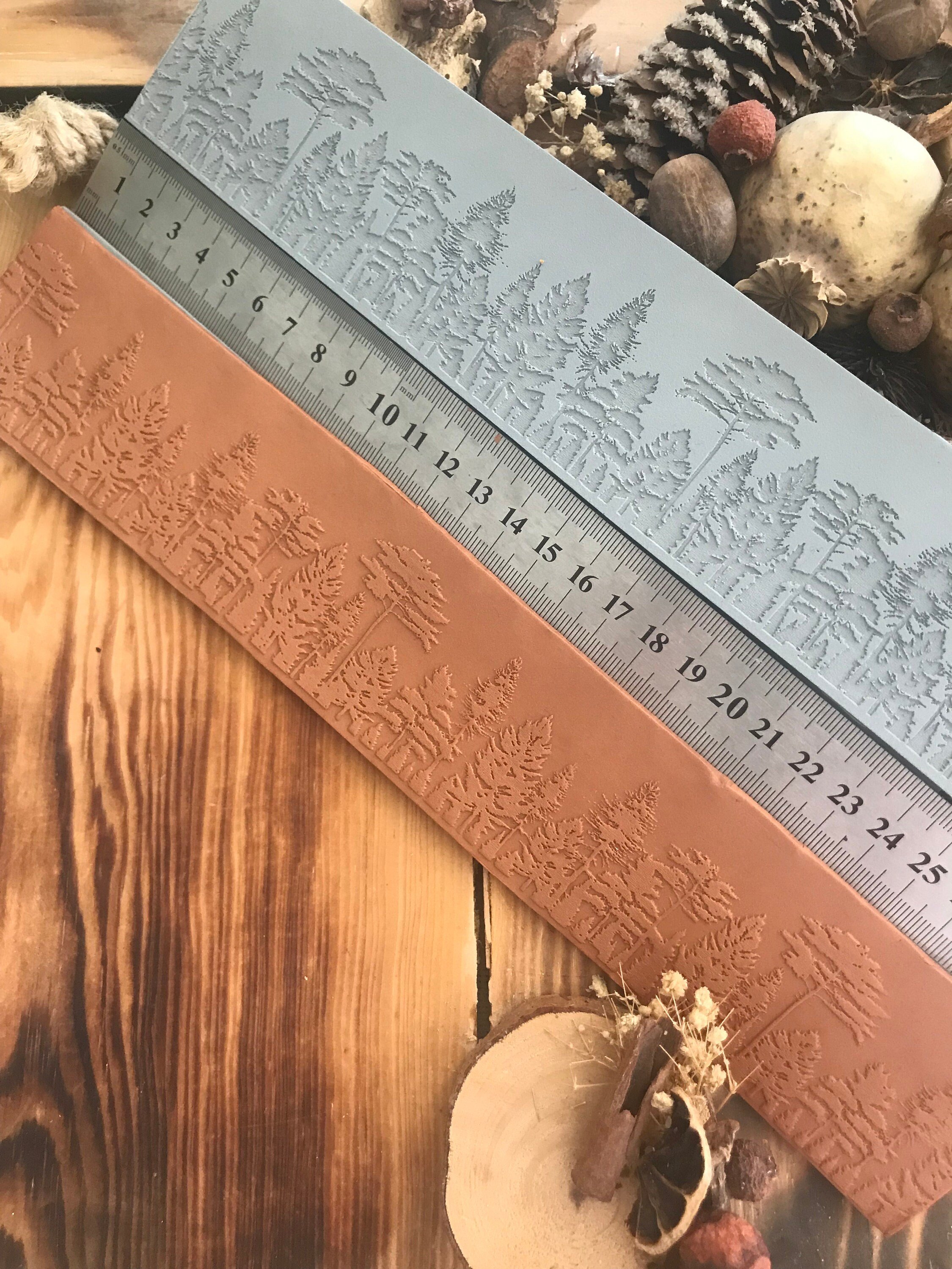 Forest Landscape Texture Mat for Polymer Clay 2 Different Size– Rubber Texture Sheet for Earring Making & Jewelry | Nature Clay Tools for Air Dry Clay & Silver Metal Clay