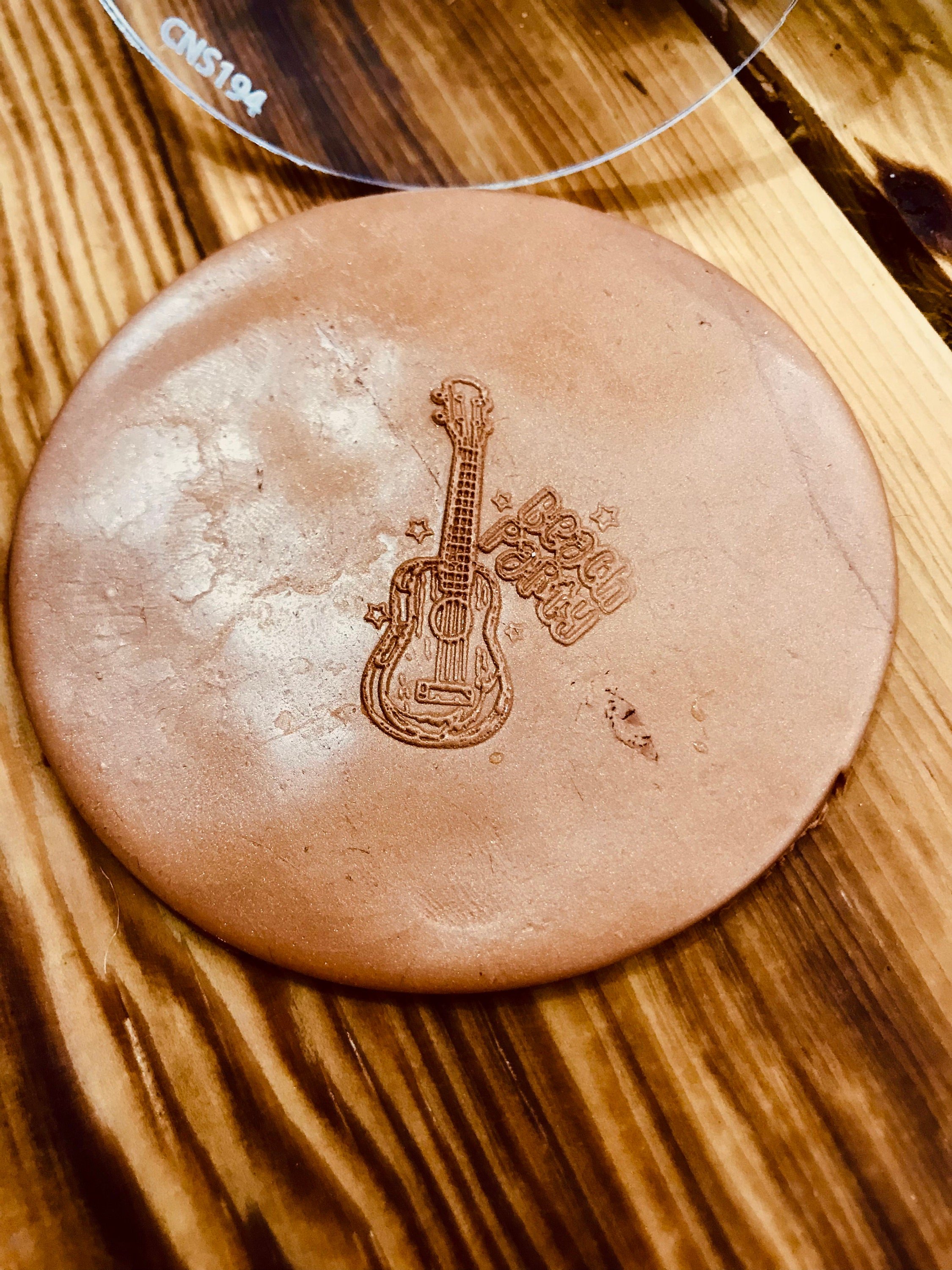 Guitar Beach Party Desen Doku Matı, Kabartma Damgası, Akrilik kil doku aracı, Doku Sayfası, Seramik Malzemeleri, Doku Plakası