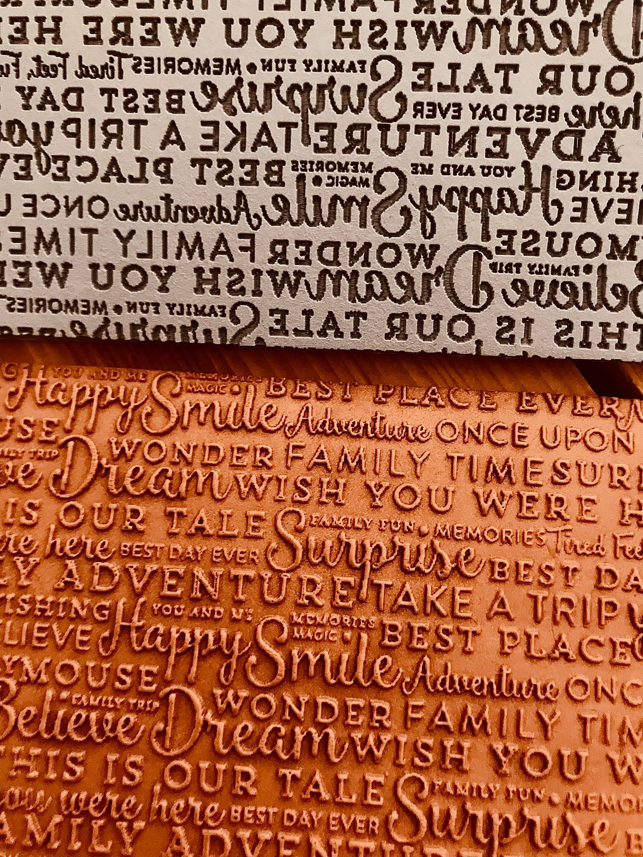 Happy Quotes Pattern Rubber Texture Mat 10*10Cm⎥Polymer Clay Tools⎥Earring Making⎥Hand Roller⎥Clay Texture Tool⎥Jewellery Tools
