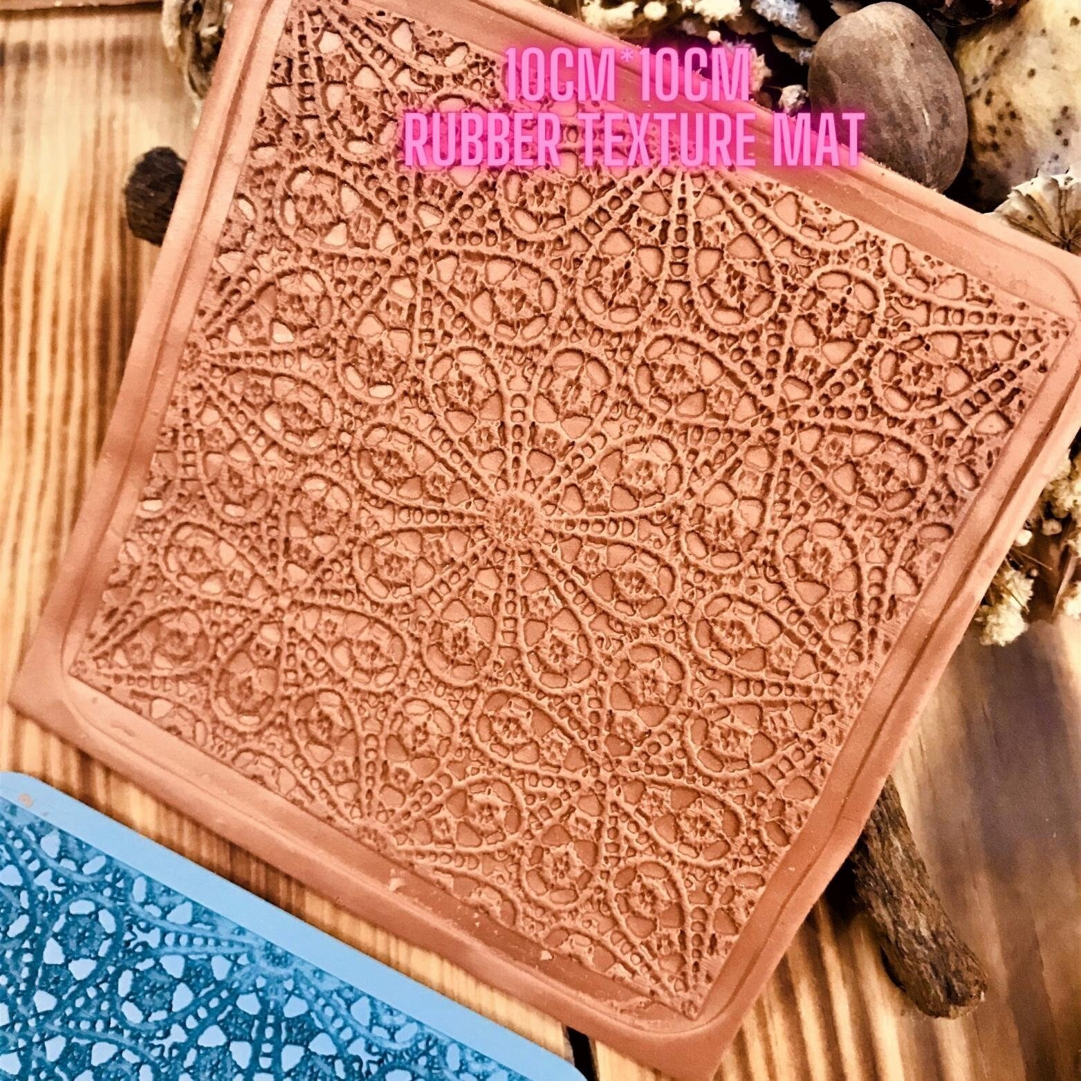 Lace Pattern Rubber Texture Mat⎥Polymer Clay Tools⎥Earring Making⎥Hand Roller⎥Clay Texture Tool⎥Jewellery Tools