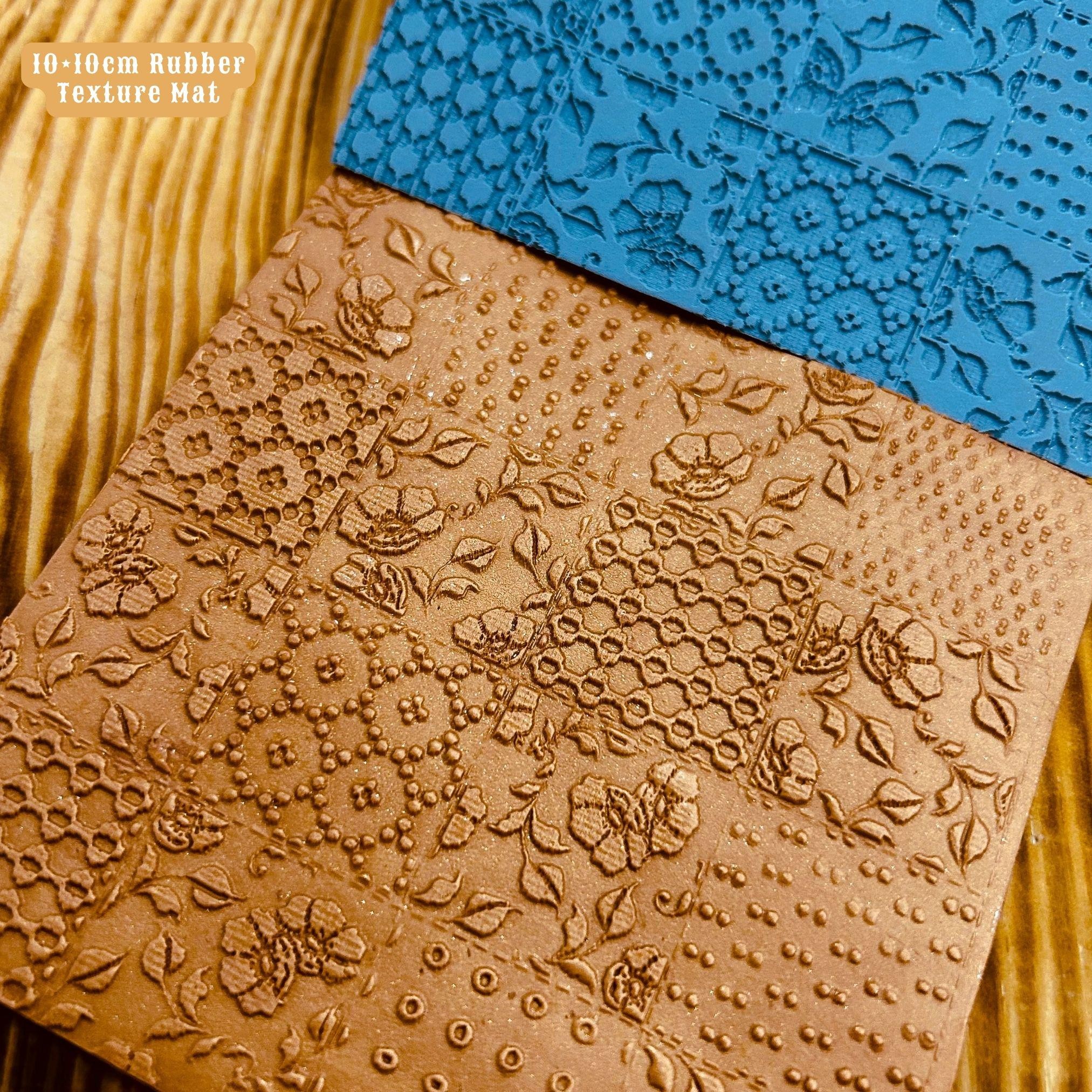 NEW Patchwork Design Rubber Texture Mat Polymer Clay and Crafts 10x10cm Embossing Tool⎥Polymer Clay Tools⎥Clay Texture Tool⎥Jewellery Tools