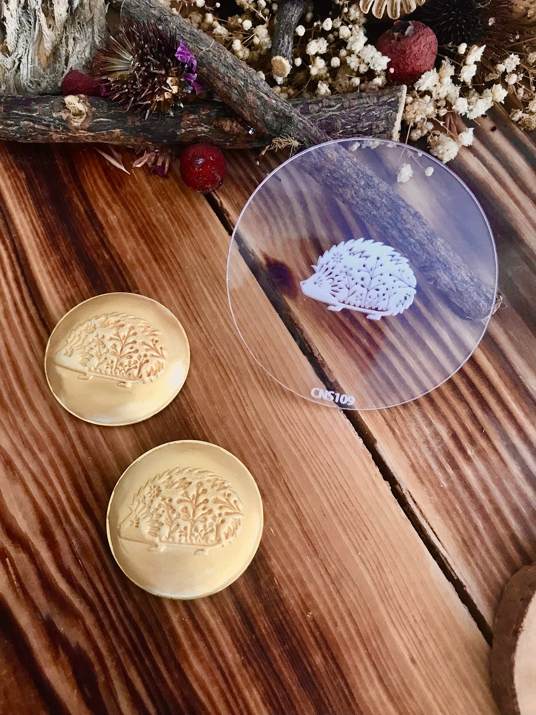 Hedgehog Texture Stamp for Polymer Clay, Debossing Stamp For Polymer Clay, Hedgehog Pattern Acrylic Texture Sheet, Clay Stamp, Pottery Tools