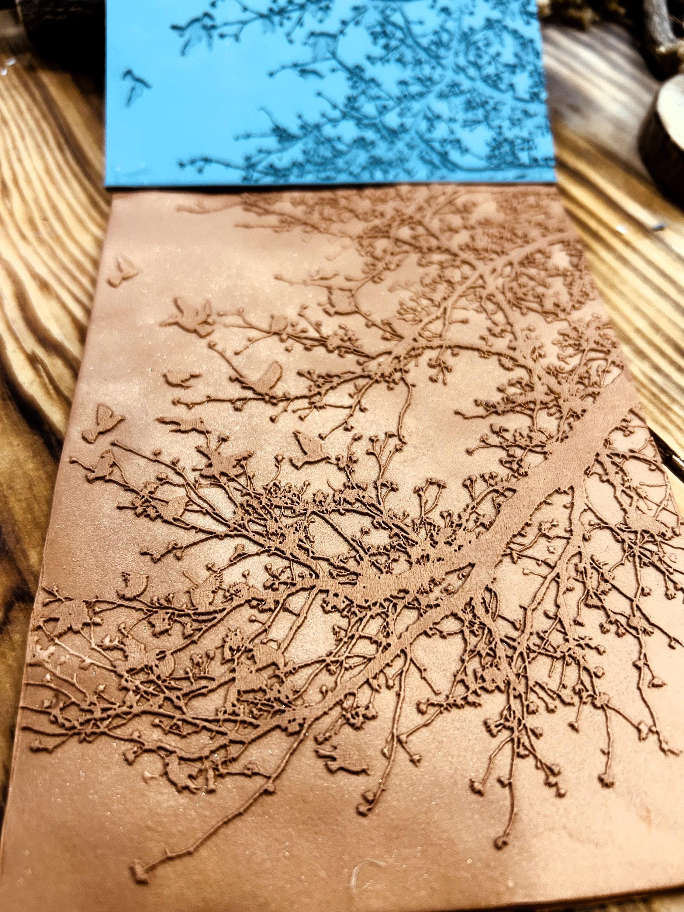 NEW Birds And Branches Rubber Texture Mat⎥Polymer Clay Tools⎥Earring Making⎥Hand Roller⎥Clay Texture Tool⎥Jewellery Tools For Metal Clay