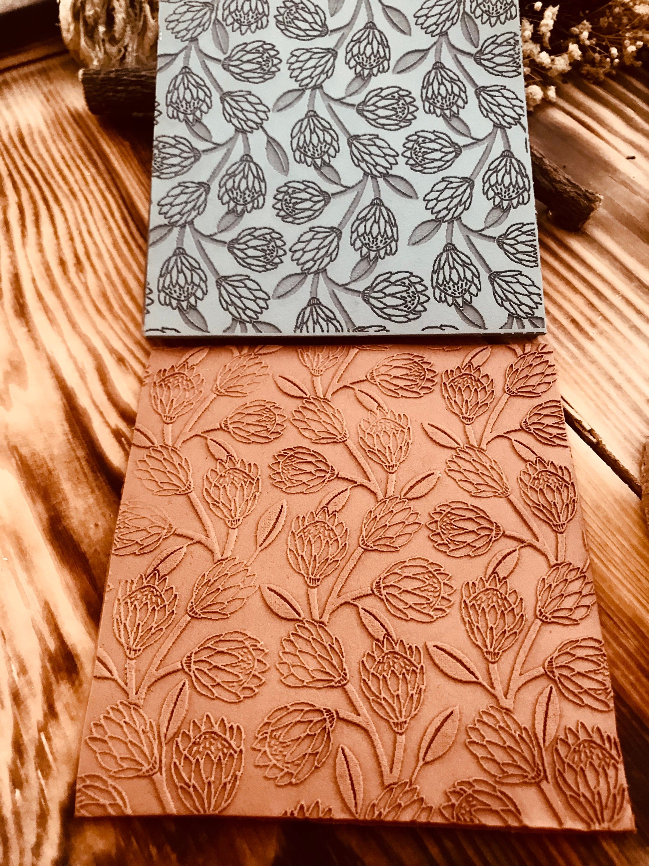 Artichoke Rubber Texture Mat 10*10Cm⎥Polymer Clay Tools⎥Earring Making⎥Hand Roller⎥Clay Texture Tool⎥Jewellery Tools