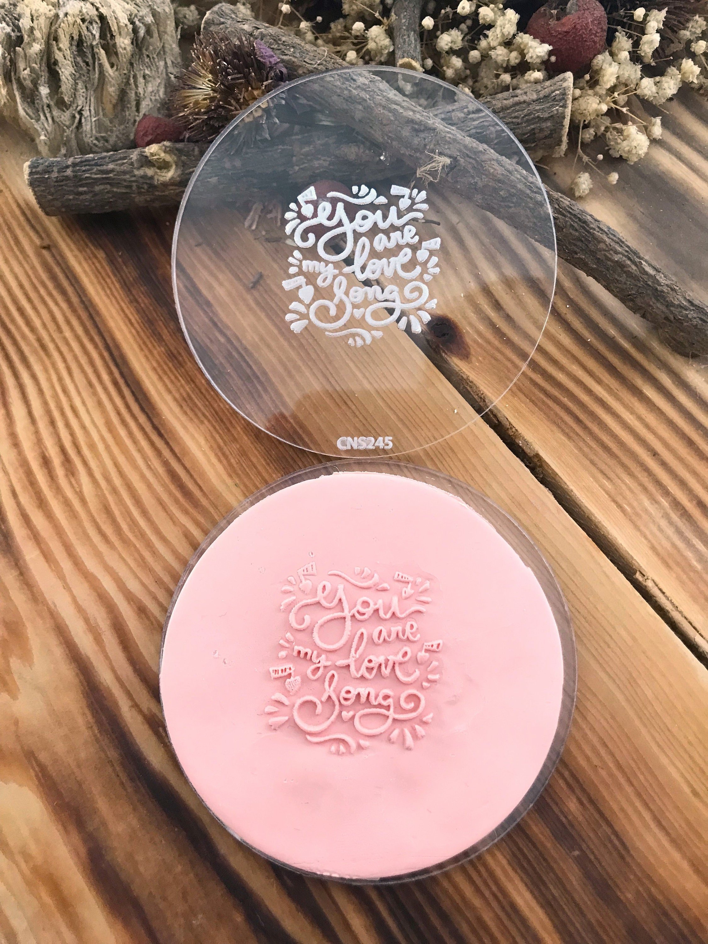 You Are My Love Song Acrylic texture sheet ,Acrylic Texture Stamp for Polymer Clay, Embossing Stamp For Polymer Clay