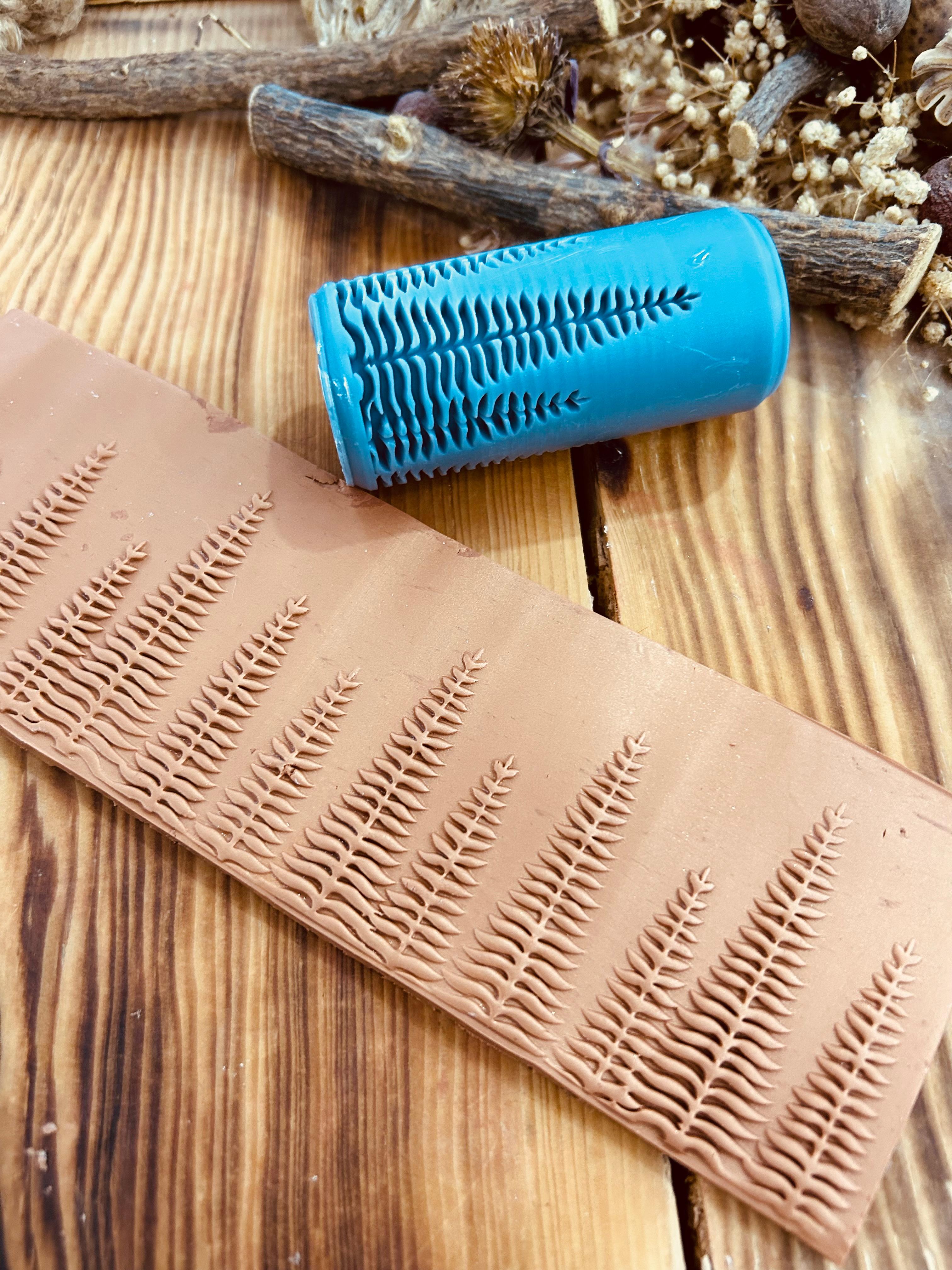 Forest Patterned 7cm High Roller, Embossing Texture Roller, DIY tool, Polymer Clay, Ceramic, Sugar Dough