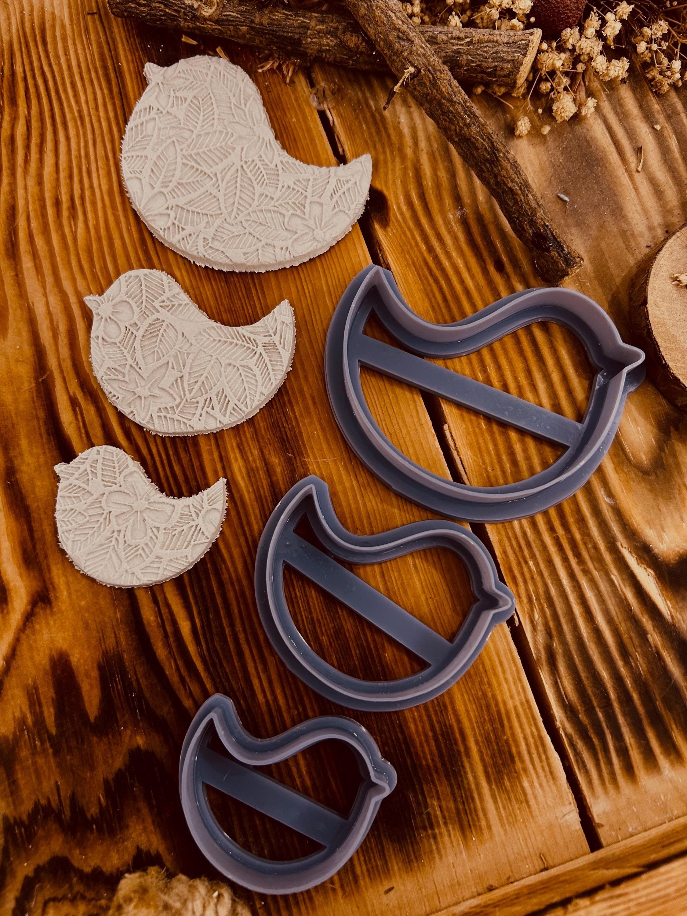 Dove Bird Clay Cutter Set of 3 – 3D Printed Polymer Clay And Cookie Cutters for Air Dry Clay,Crafts & Baking